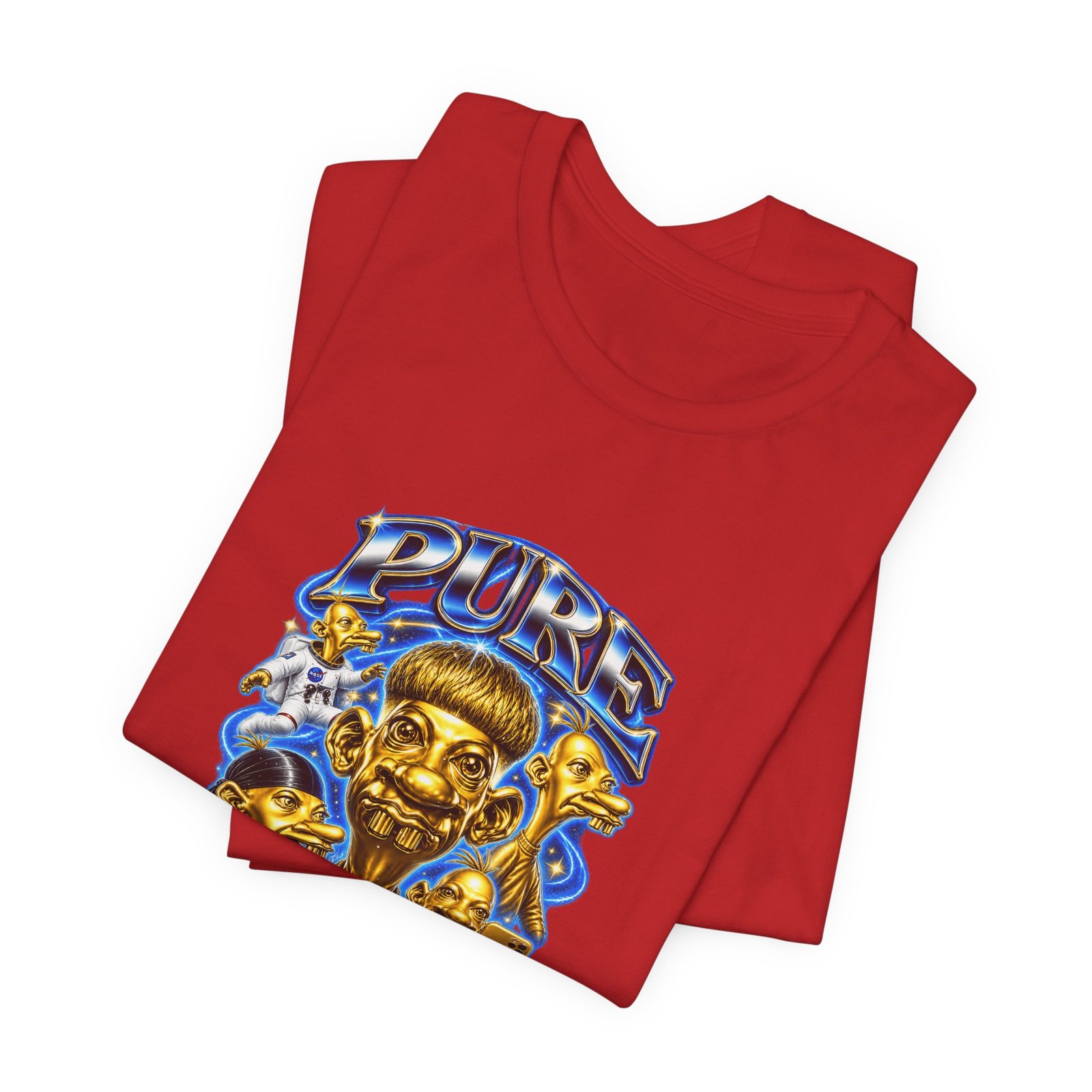 Pure Charisma Aura Neegy Cosmic Selfie Charisma Graphic Tee - Image 47
