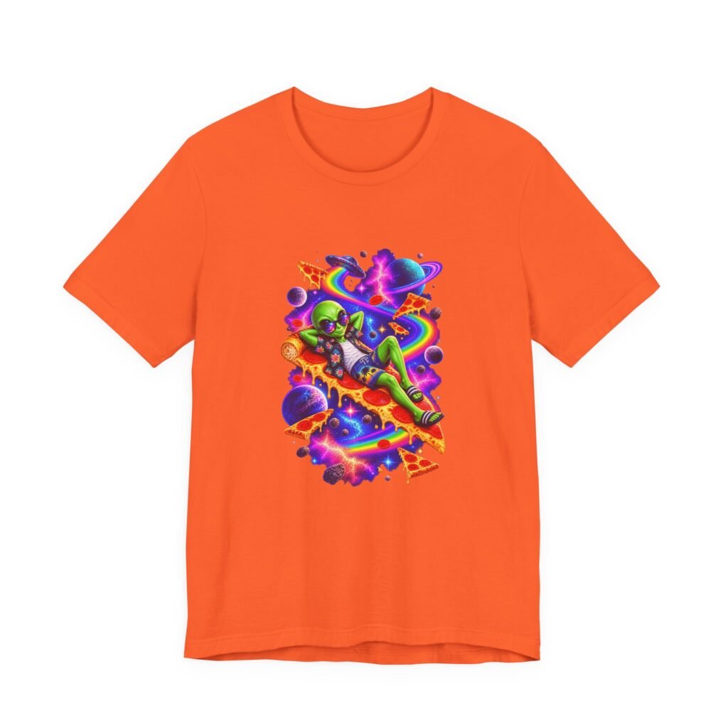 Alien Space Pizza Vacation Graphic Tee