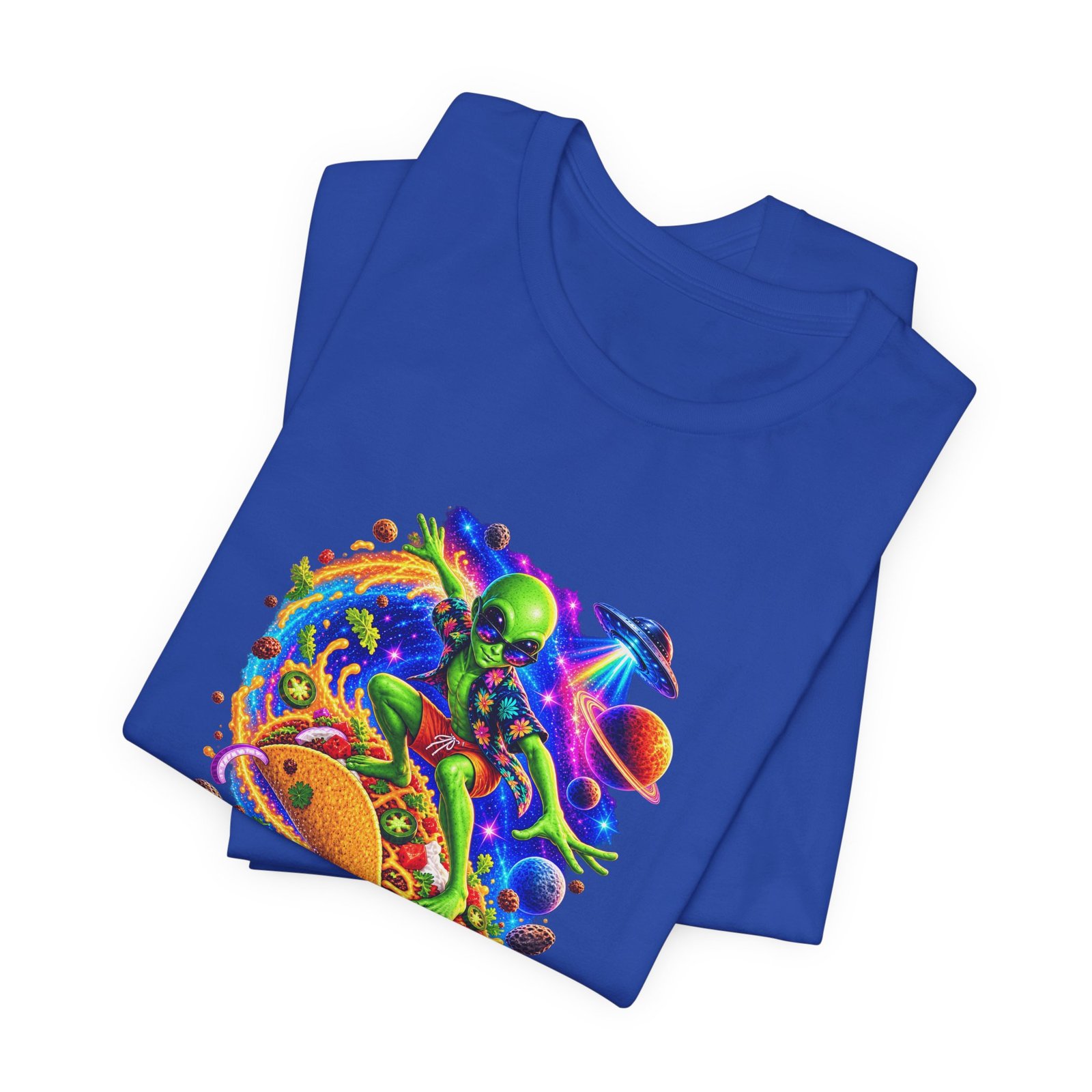 Alien Taco Space Surfer Graphic Tee - Image 31