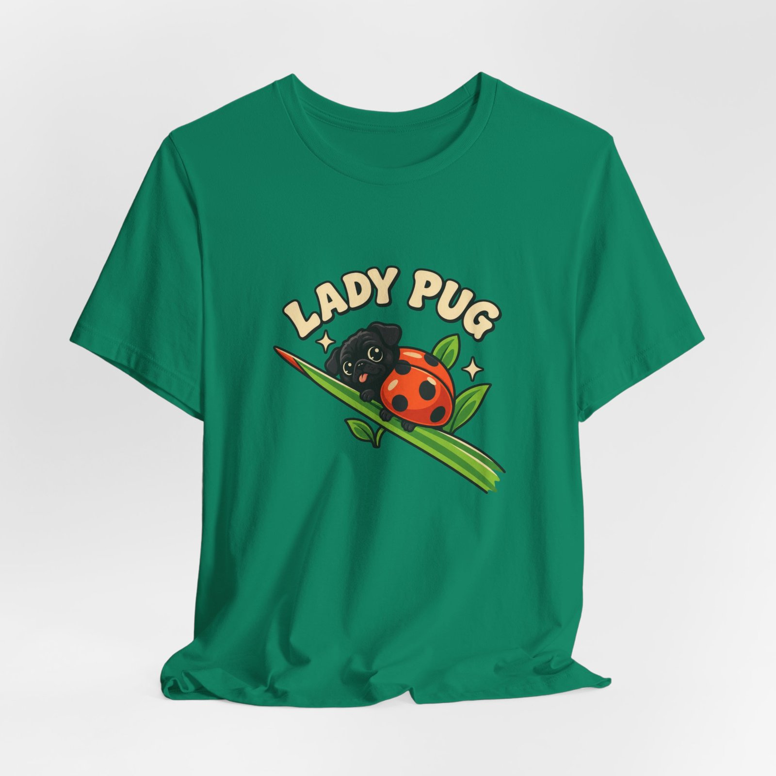 Lady Pug Cute Ladybug Dog Pun Graphic Tee - Image 28