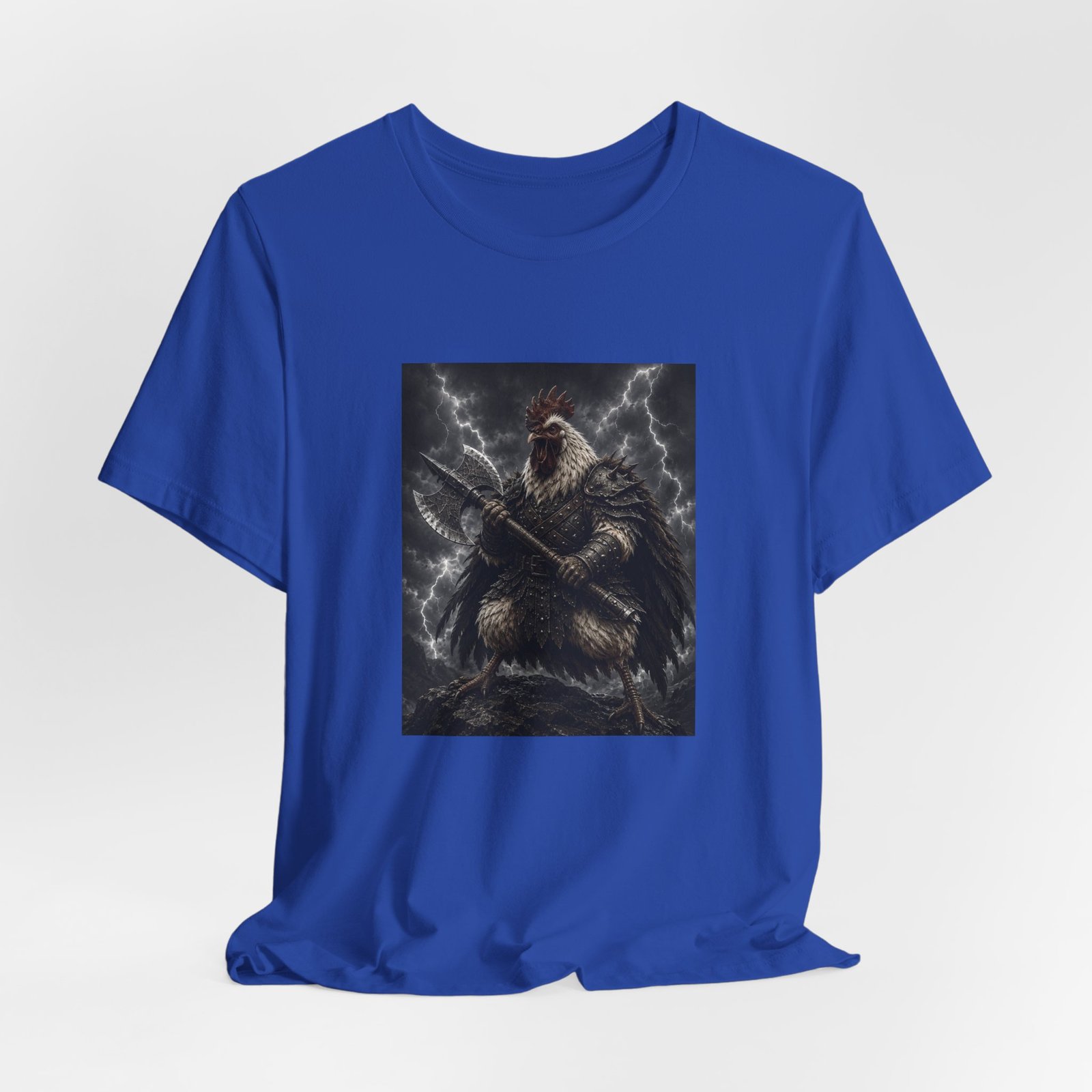 Fantasy Rooster War Lightning Axe Graphic Tee - Image 32