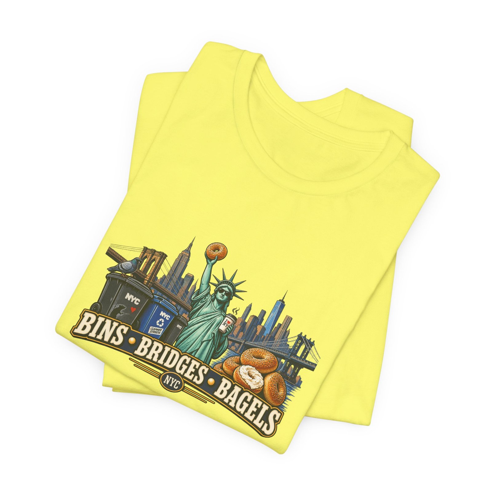 NYC Cleaner Streets Liberty Bagels Graphic Tee - Image 19