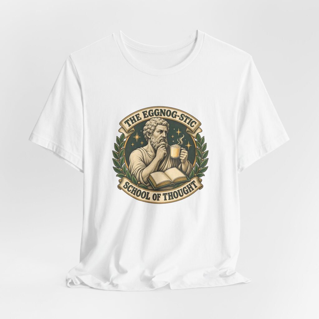 Eggnogstic School Thought Pun Philosopher Graphic Tee