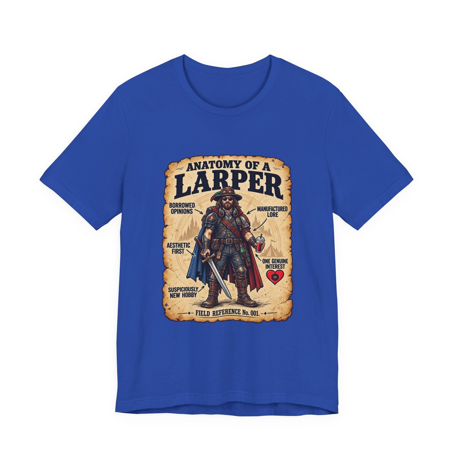 Anatomy Of A Larper Field Reference Humor Graphic Tee - Image 29