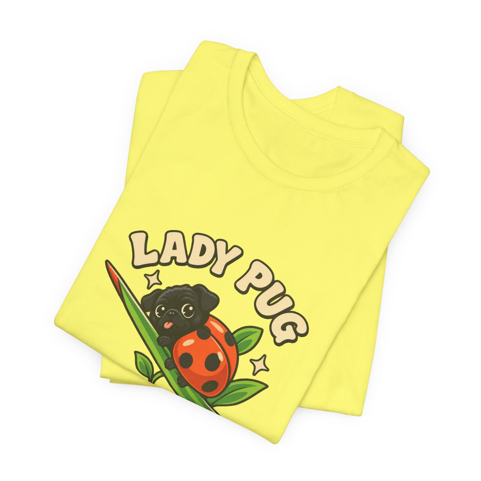 Lady Pug Cute Ladybug Dog Pun Graphic Tee - Image 19