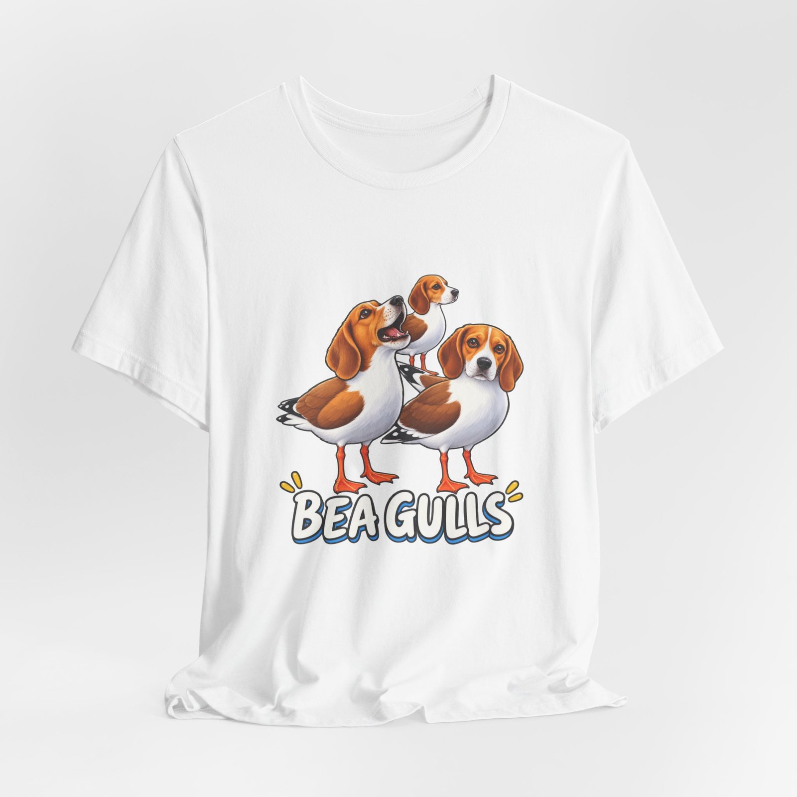 Beagulls Funny Beagle Seagull Pun Hybrid Birds Graphic Tee - Image 4