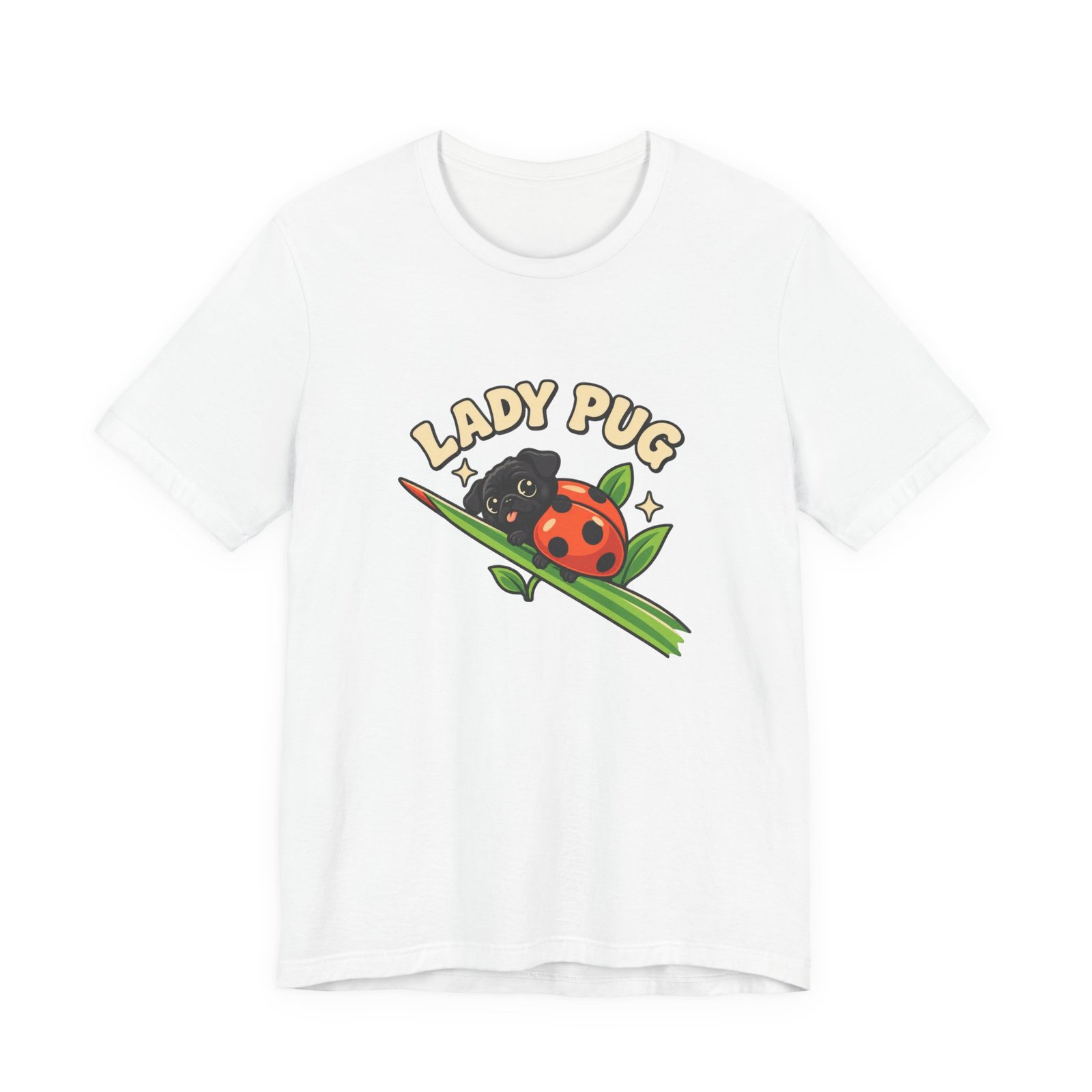 Lady Pug Cute Ladybug Dog Pun Graphic Tee
