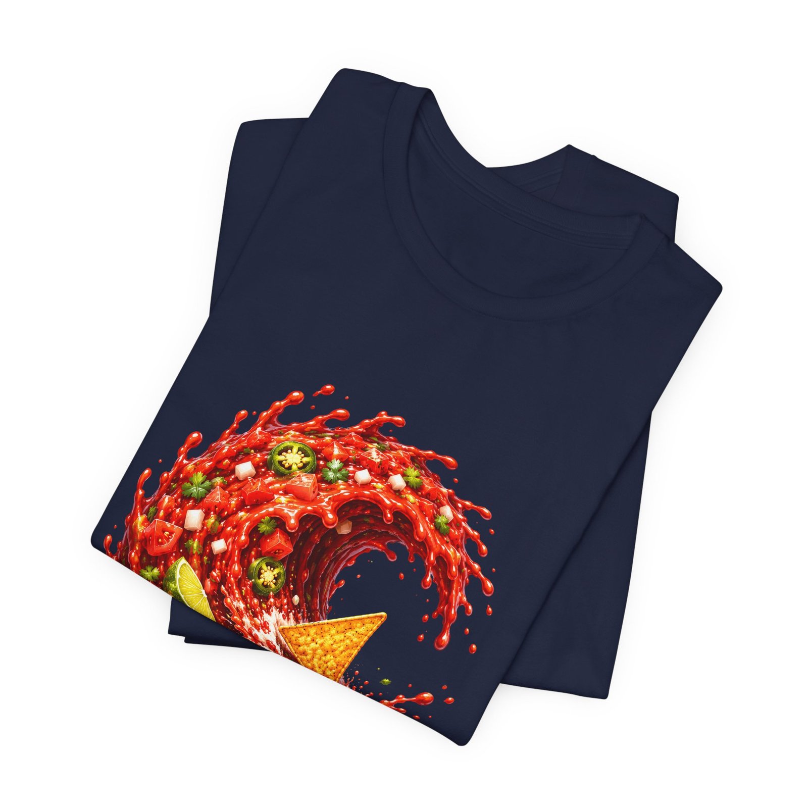 Tortilla Chip Surfing Spicy Salsa Wave Graphic Tee - Image 35