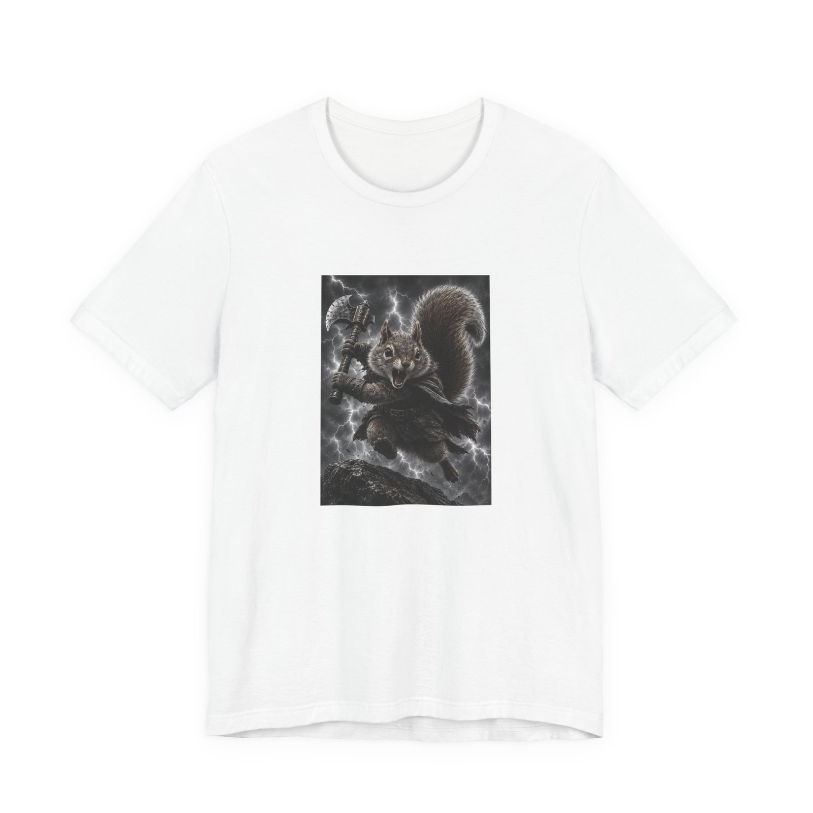 Epic Squirrel Warrior With Axe Graphic Tee