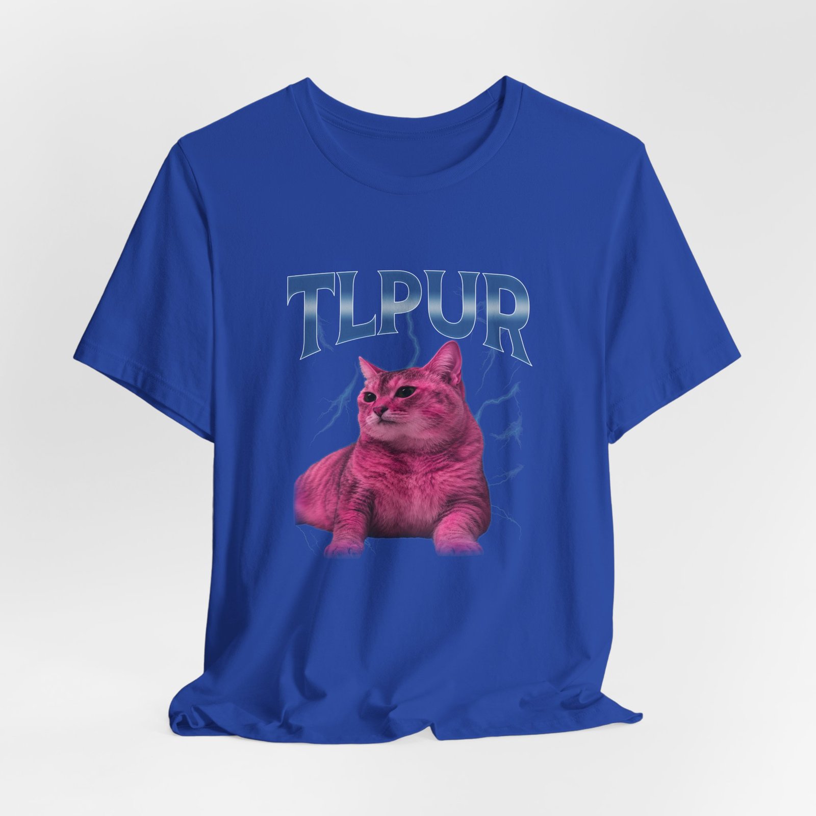 Bootleg TLPUR Meme Pink Cat Blue Splash Graphic Graphic Tee - Image 20