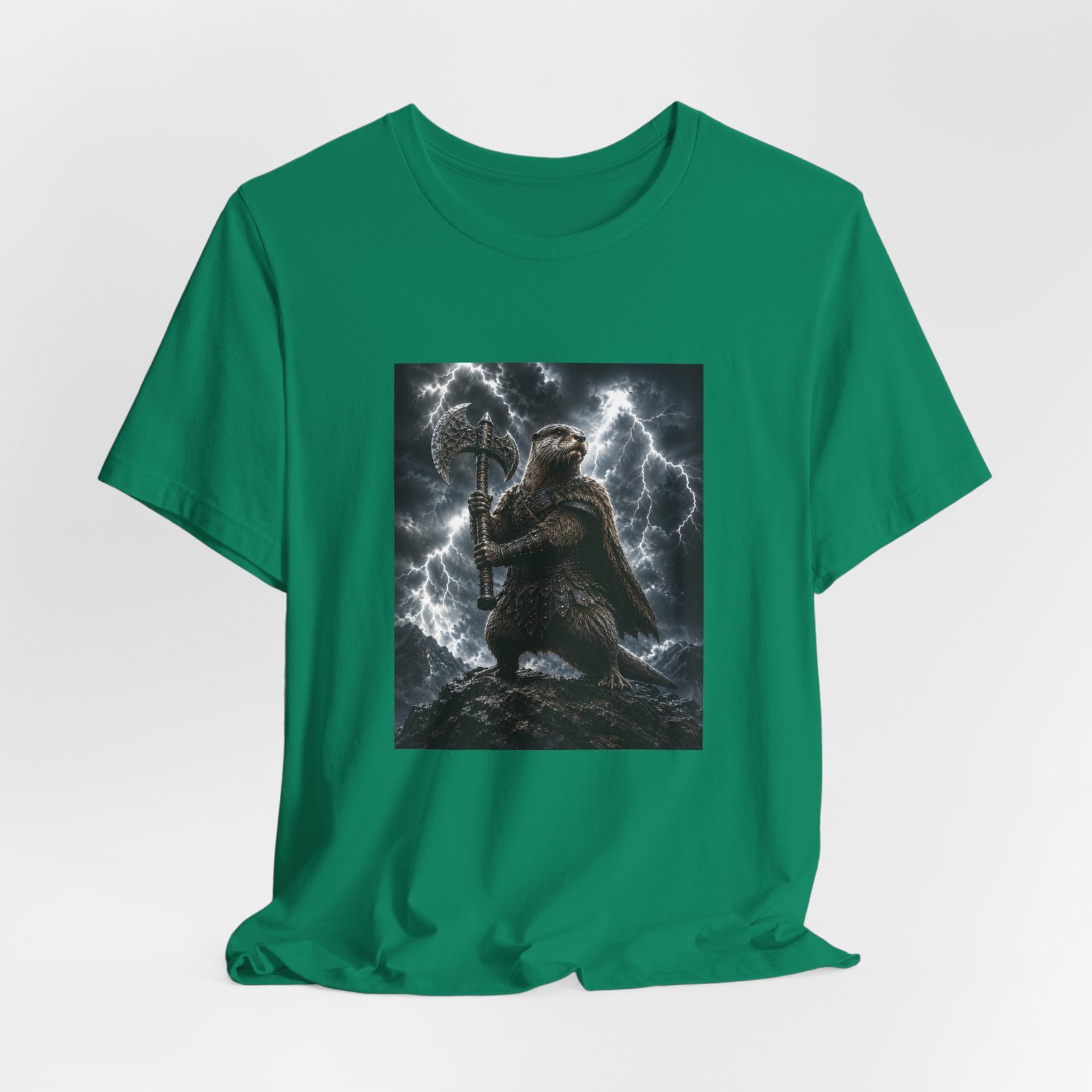Storm Otter Warrior With Axe Graphic Tee - Image 28