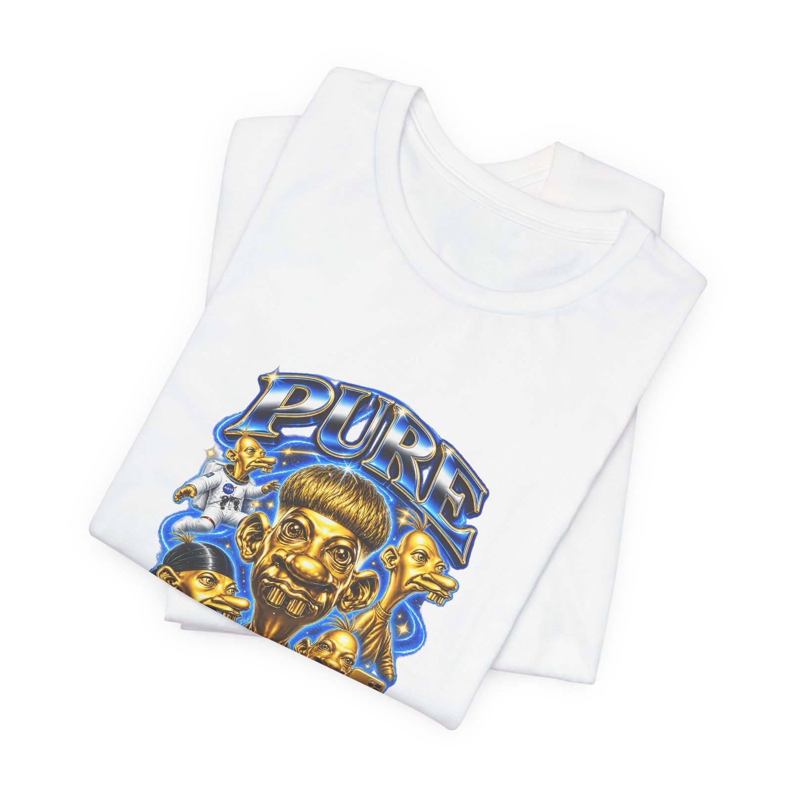 Pure Charisma Aura Neegy Cosmic Selfie Charisma Graphic Tee - Image 3