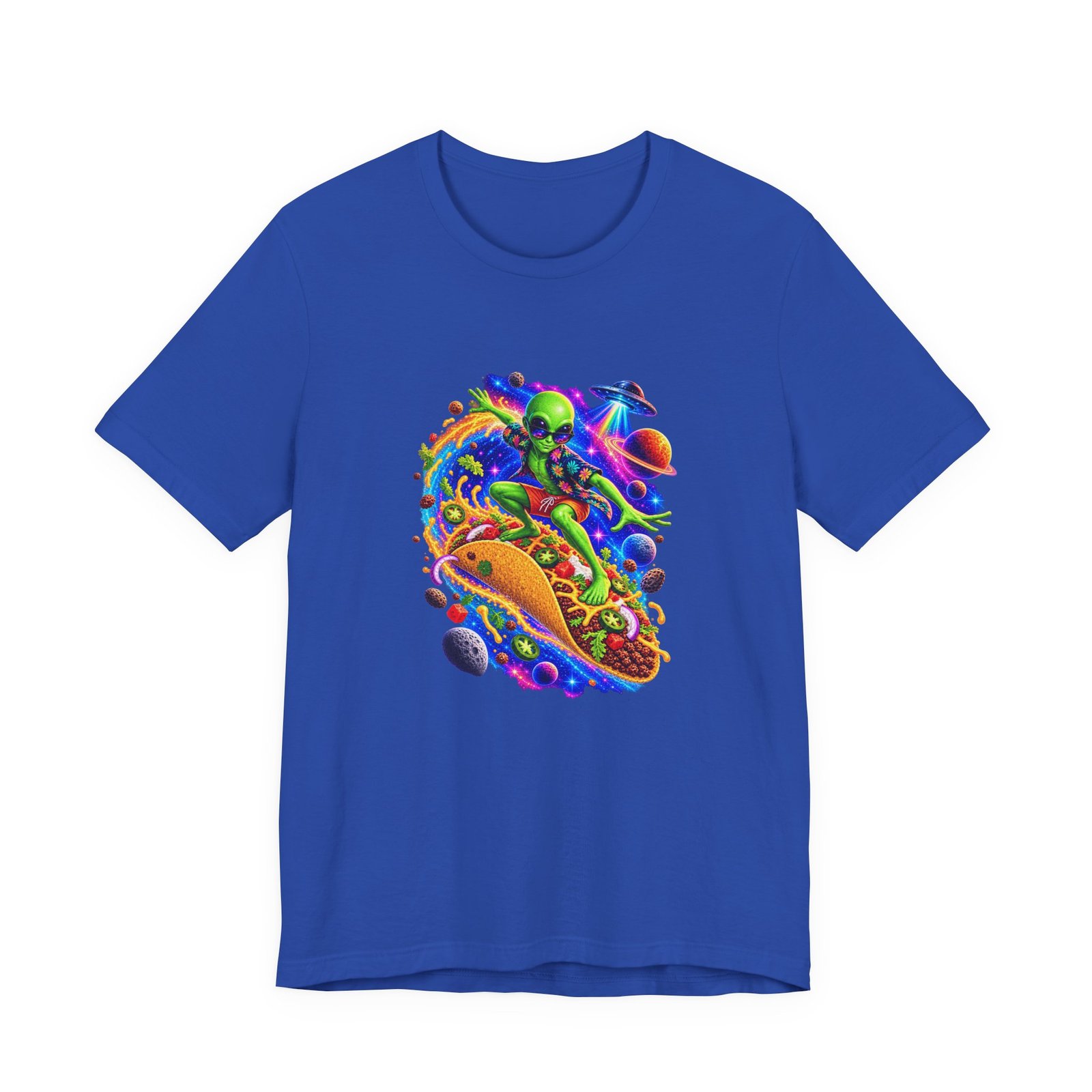 Alien Taco Space Surfer Graphic Tee - Image 29
