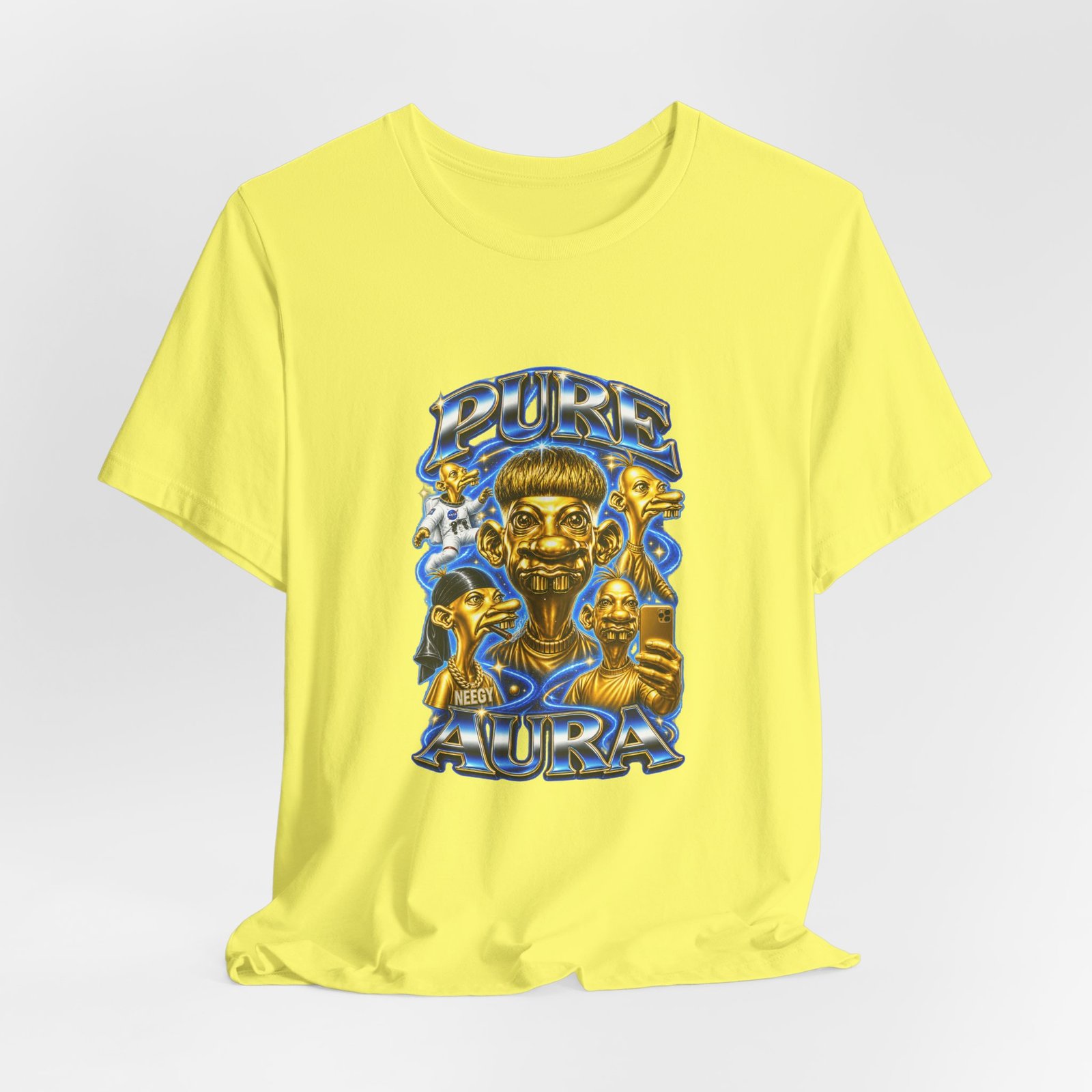 Pure Charisma Aura Neegy Cosmic Selfie Charisma Graphic Tee - Image 20