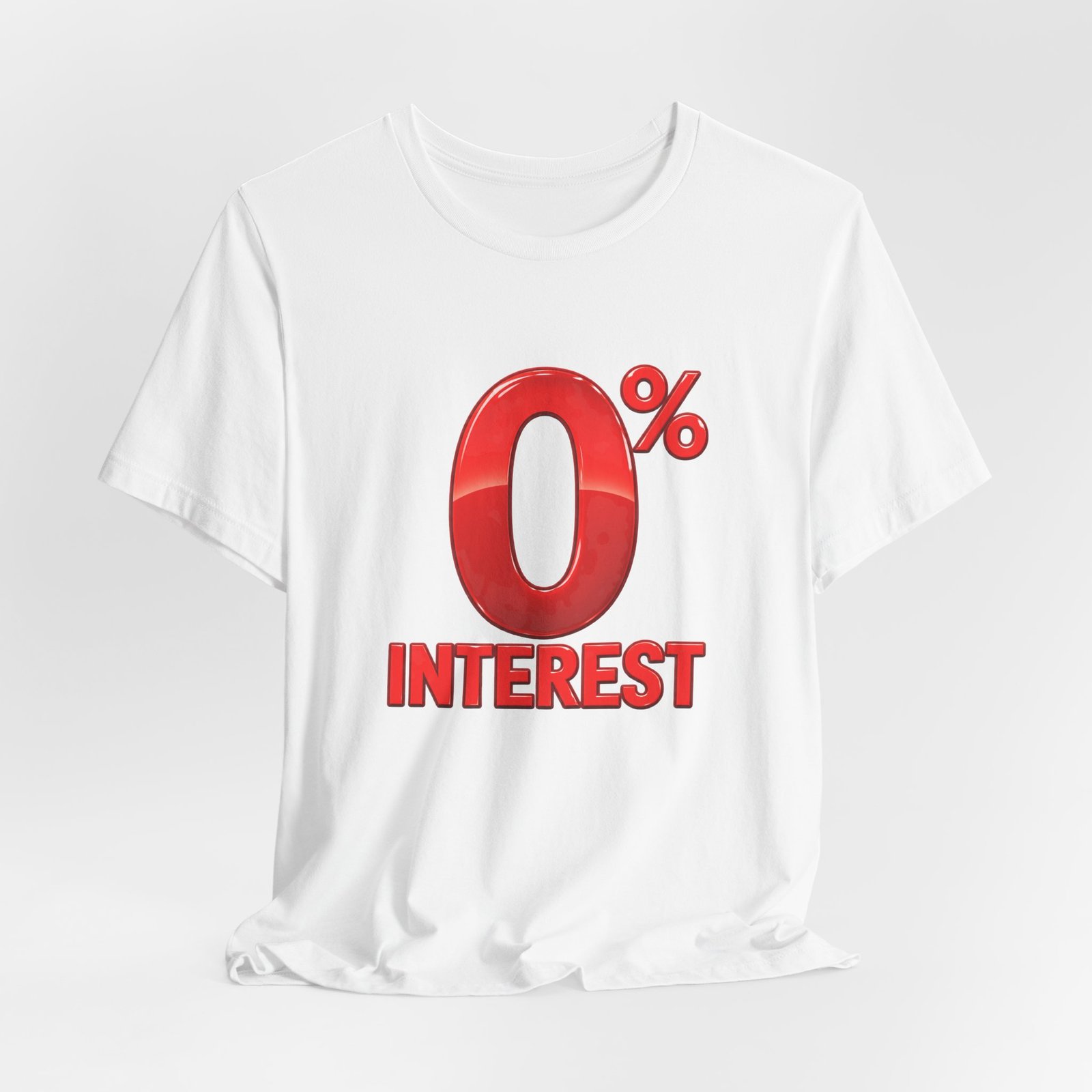 0% Interest Halloween Costume Rejection Joke Graphic Tee - Image 4