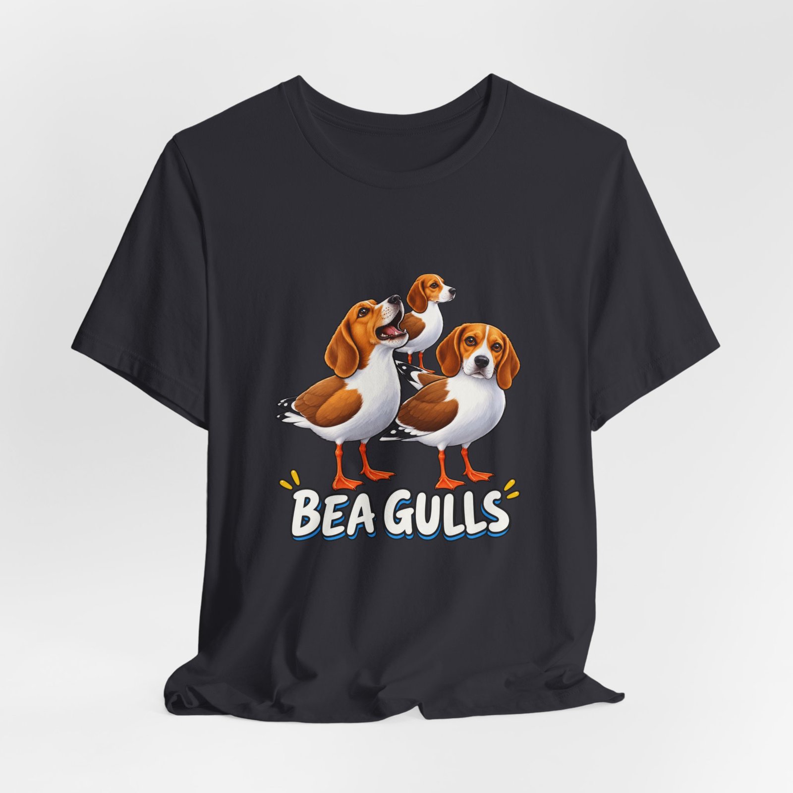 Beagulls Funny Beagle Seagull Pun Hybrid Birds Graphic Tee - Image 24