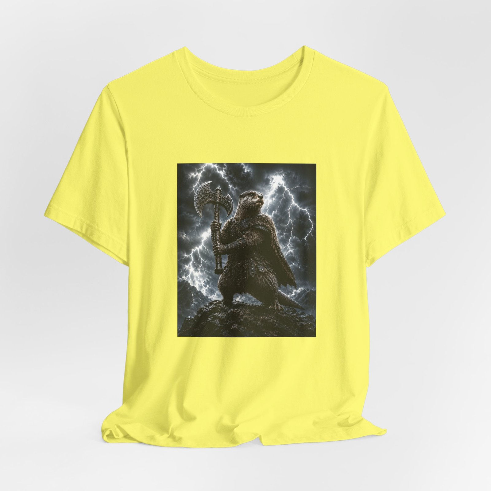 Storm Otter Warrior With Axe Graphic Tee - Image 20