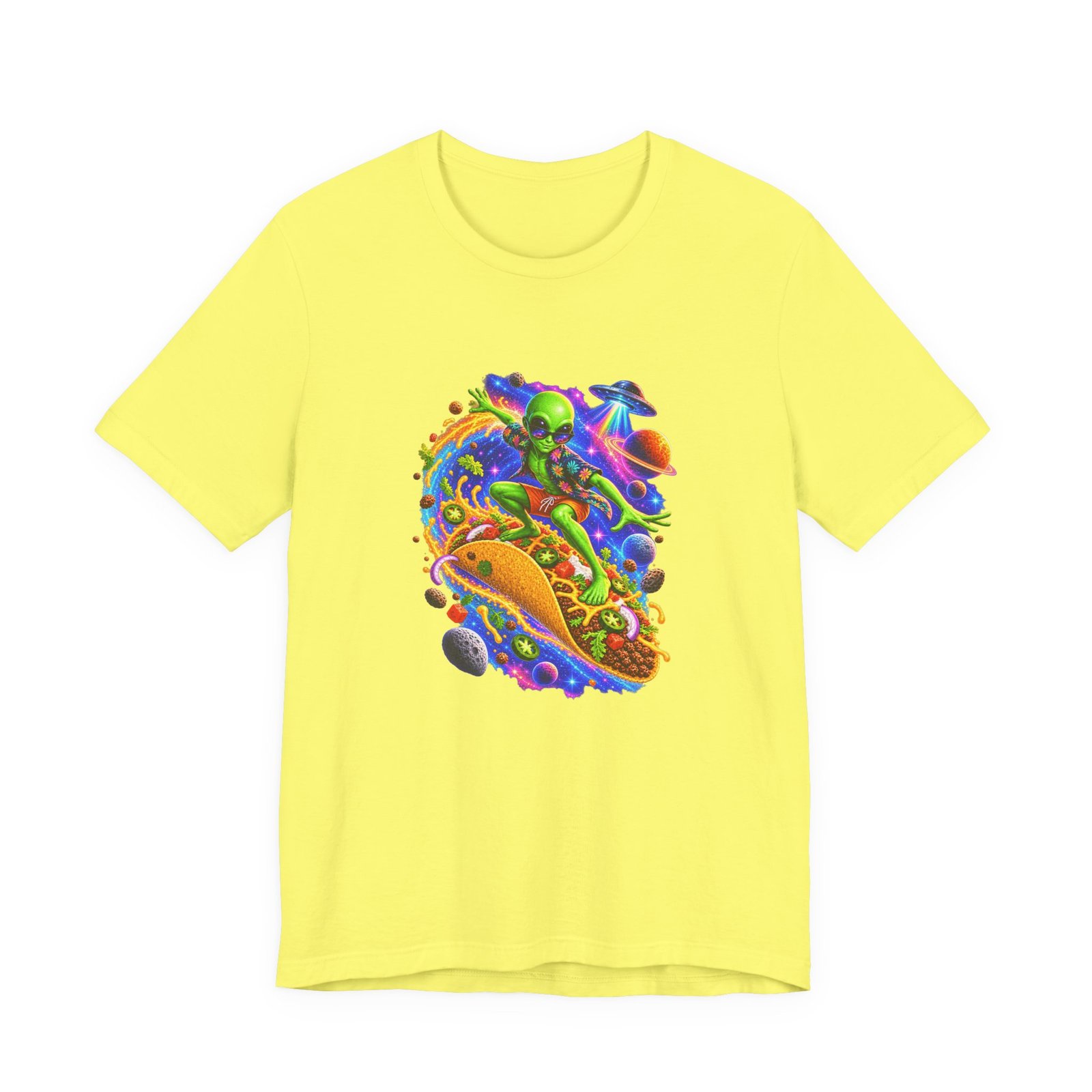 Alien Taco Space Surfer Graphic Tee - Image 17