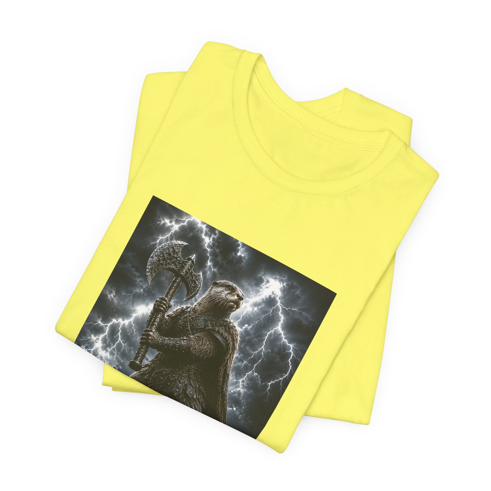 Storm Otter Warrior With Axe Graphic Tee - Image 19