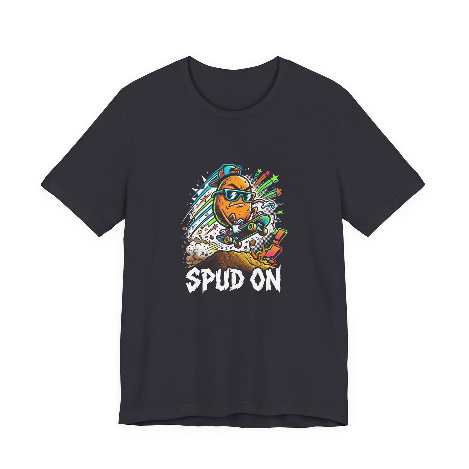Spud On Skateboarding Potato Cartoon Graphic - Image 9