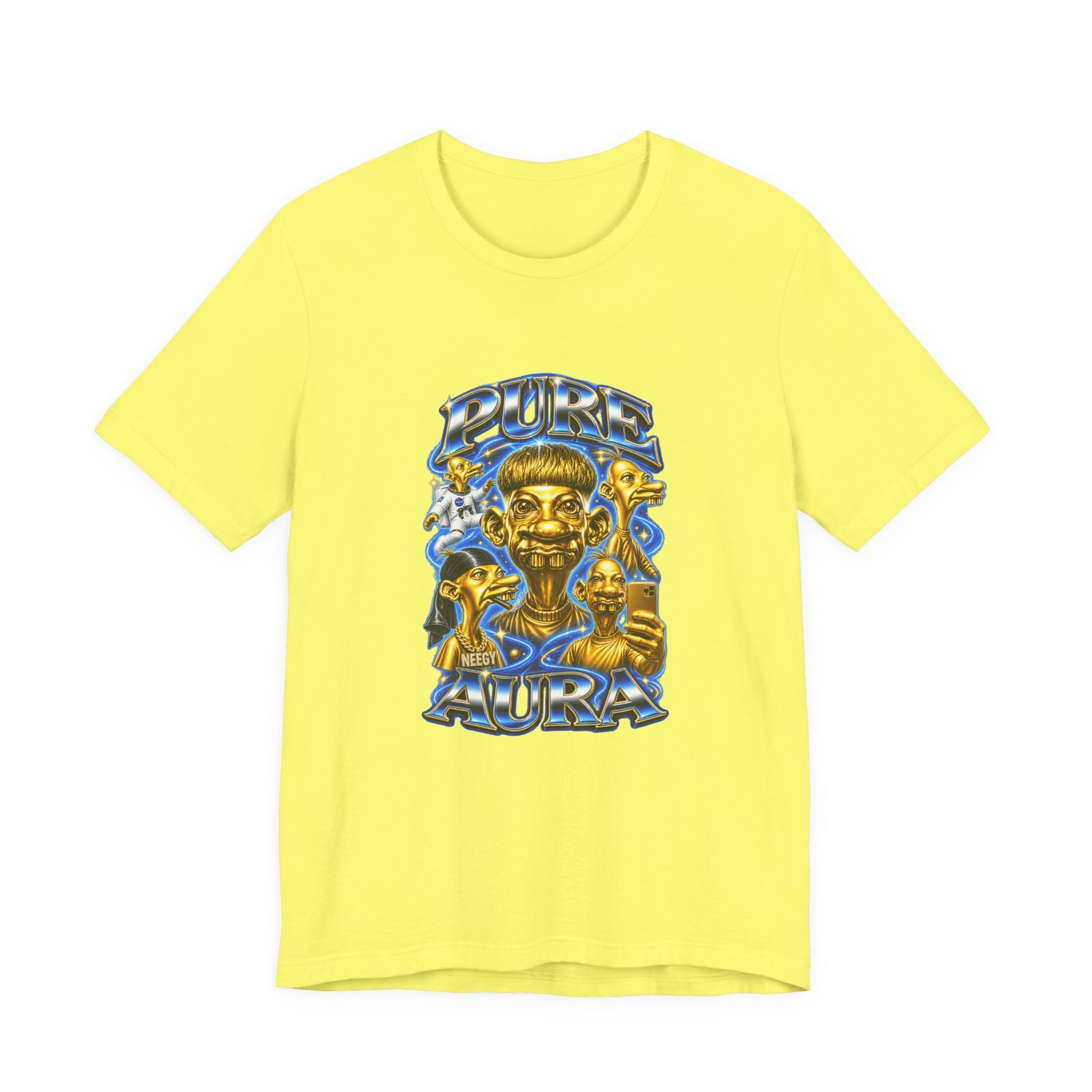 Pure Charisma Aura Neegy Cosmic Selfie Charisma Graphic Tee - Image 17