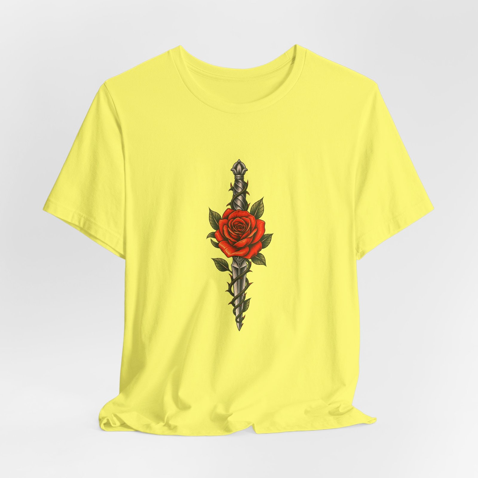 Rose Thorny Dagger Graphic Tee - Image 20