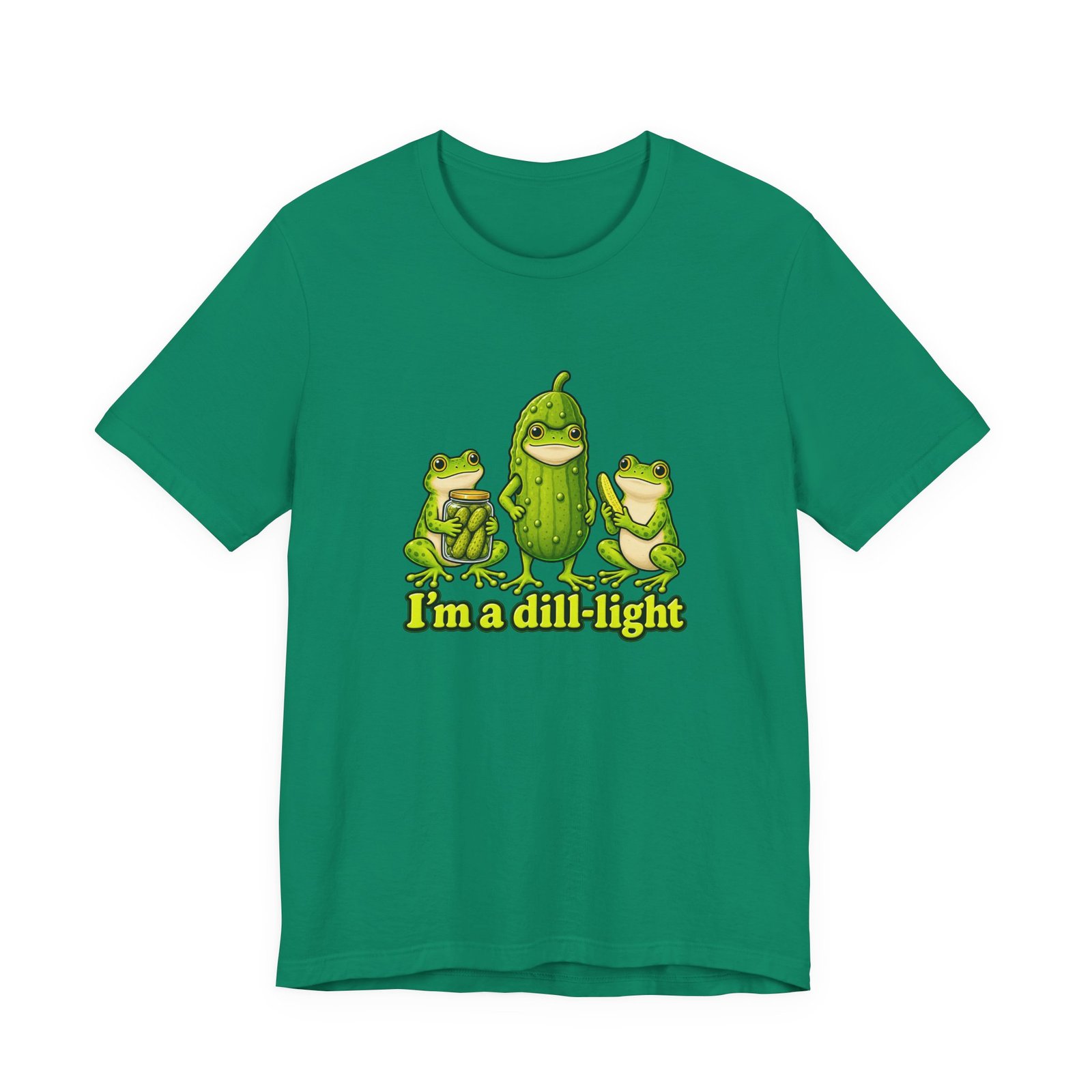 Im A Dill Light Funny Frog Pickle Pun Graphic Tee - Image 25