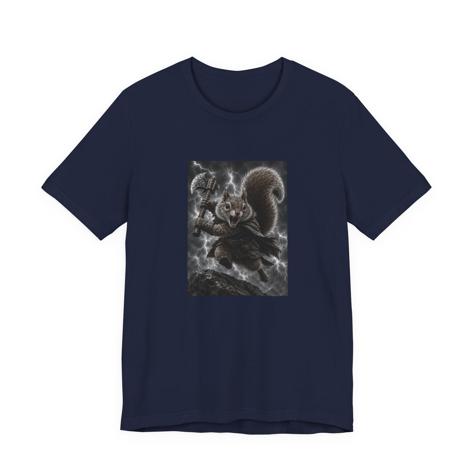 Epic Squirrel Warrior With Axe Graphic Tee - Image 33