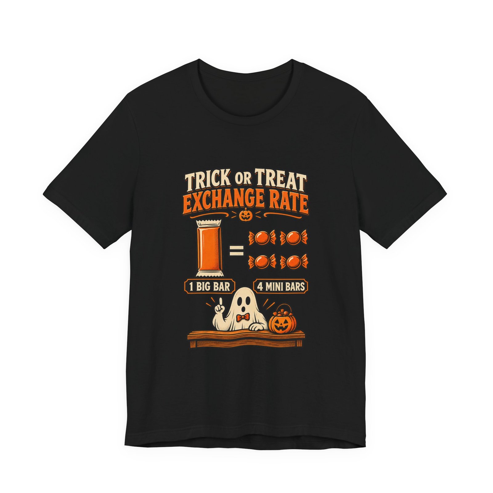 Trick Treat Candy Exchange Rate Halloween Graphic Tee - Image 13