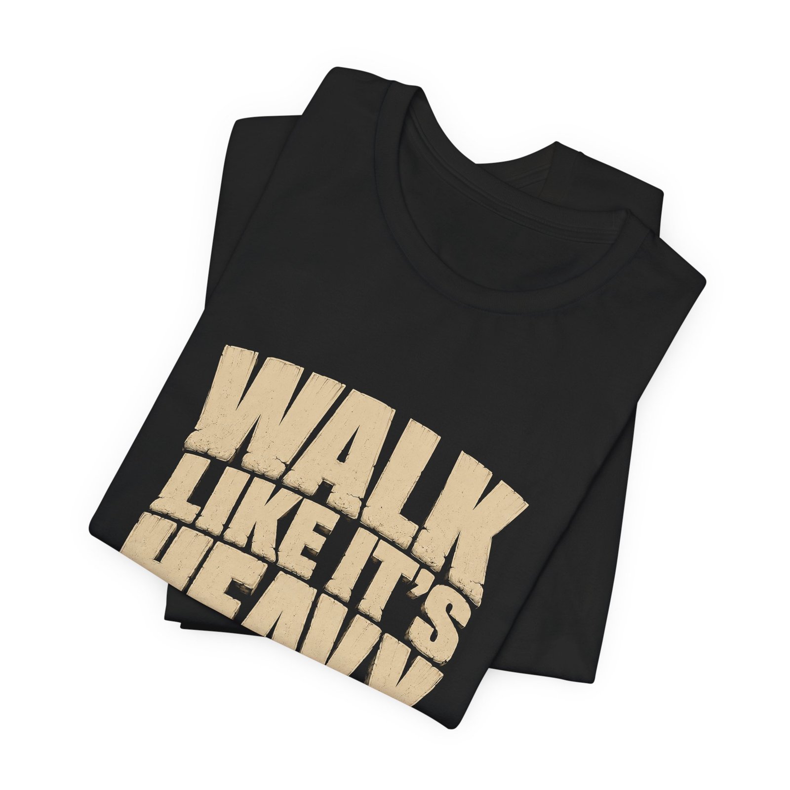 Walk Like It’s Heavy Cracked Lettering Graphic Tee - Image 7