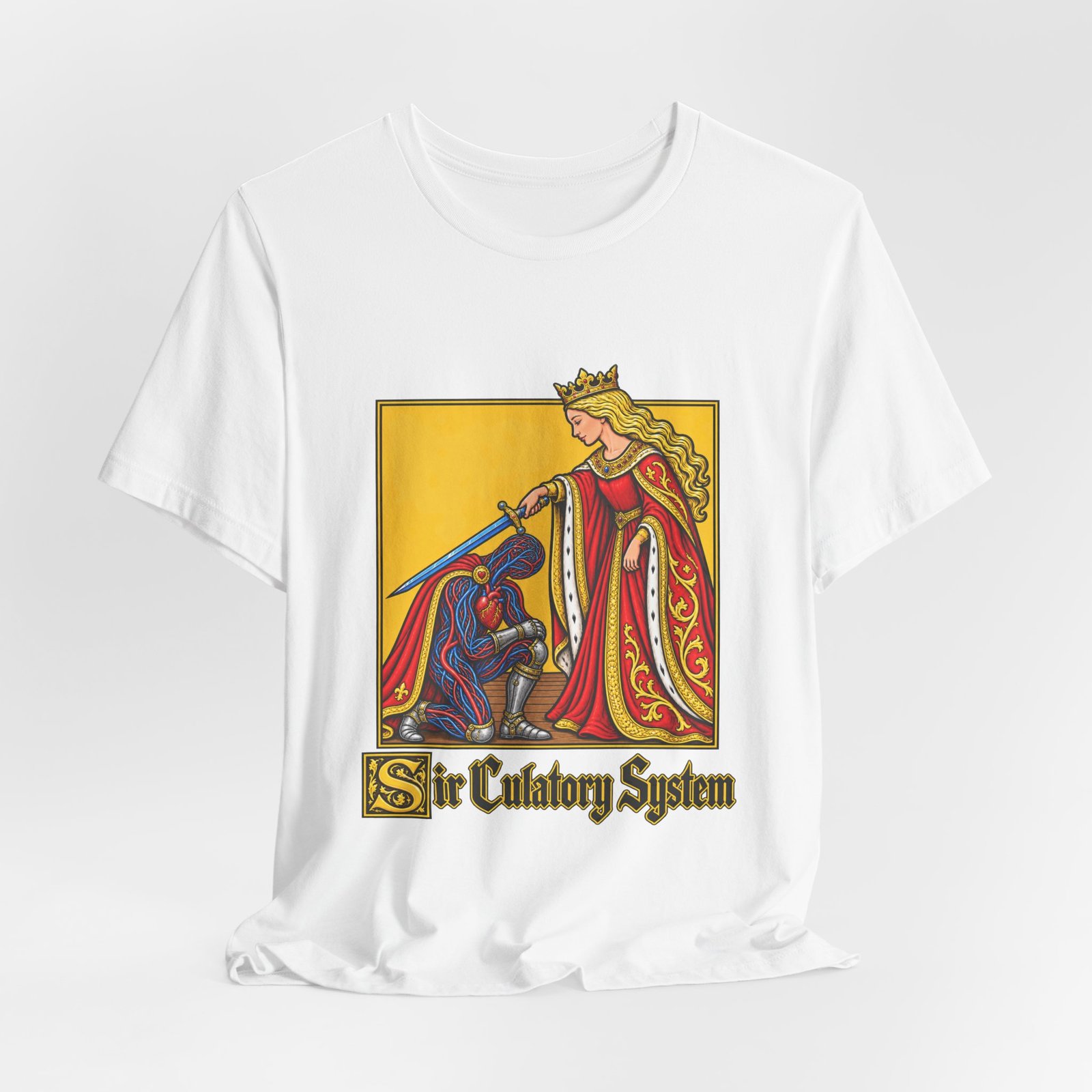 Sir Culatory System Funny Circulatory Anatomy Pun Graphic Tee - Image 4