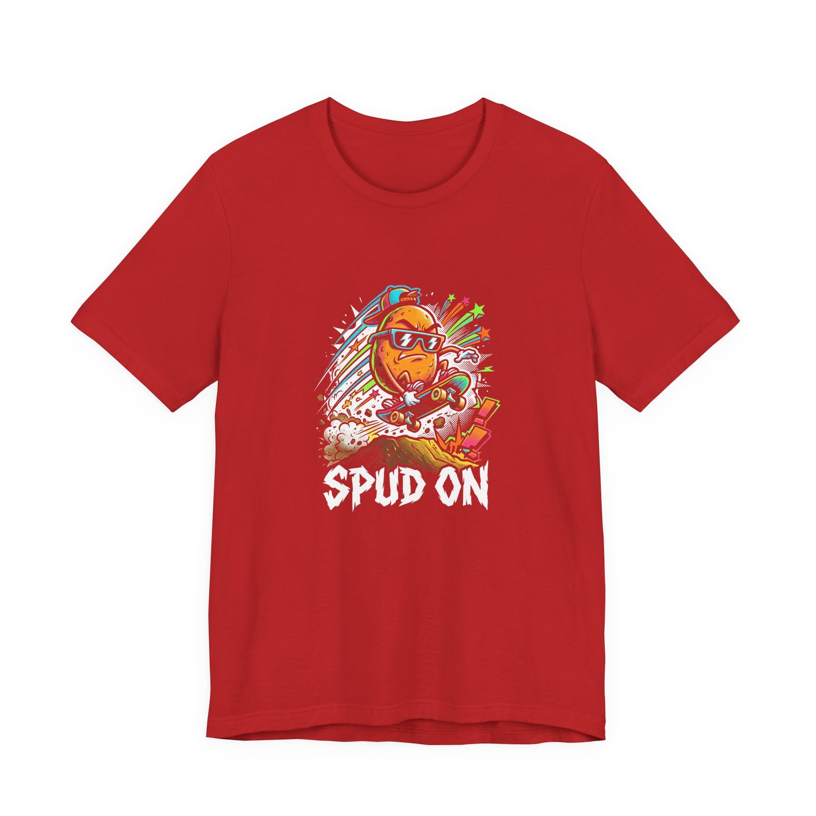 Spud On Skateboarding Potato Cartoon Graphic - Image 29