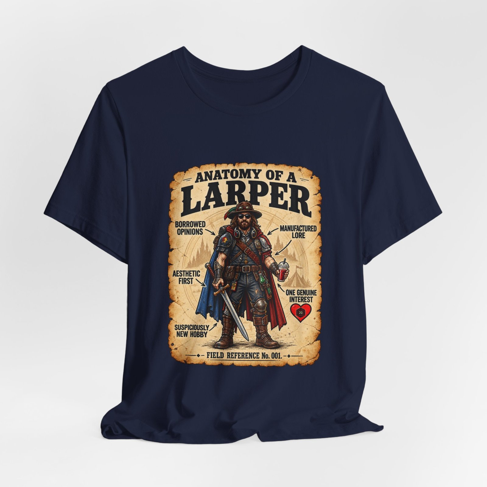 Anatomy Of A Larper Field Reference Humor Graphic Tee - Image 36