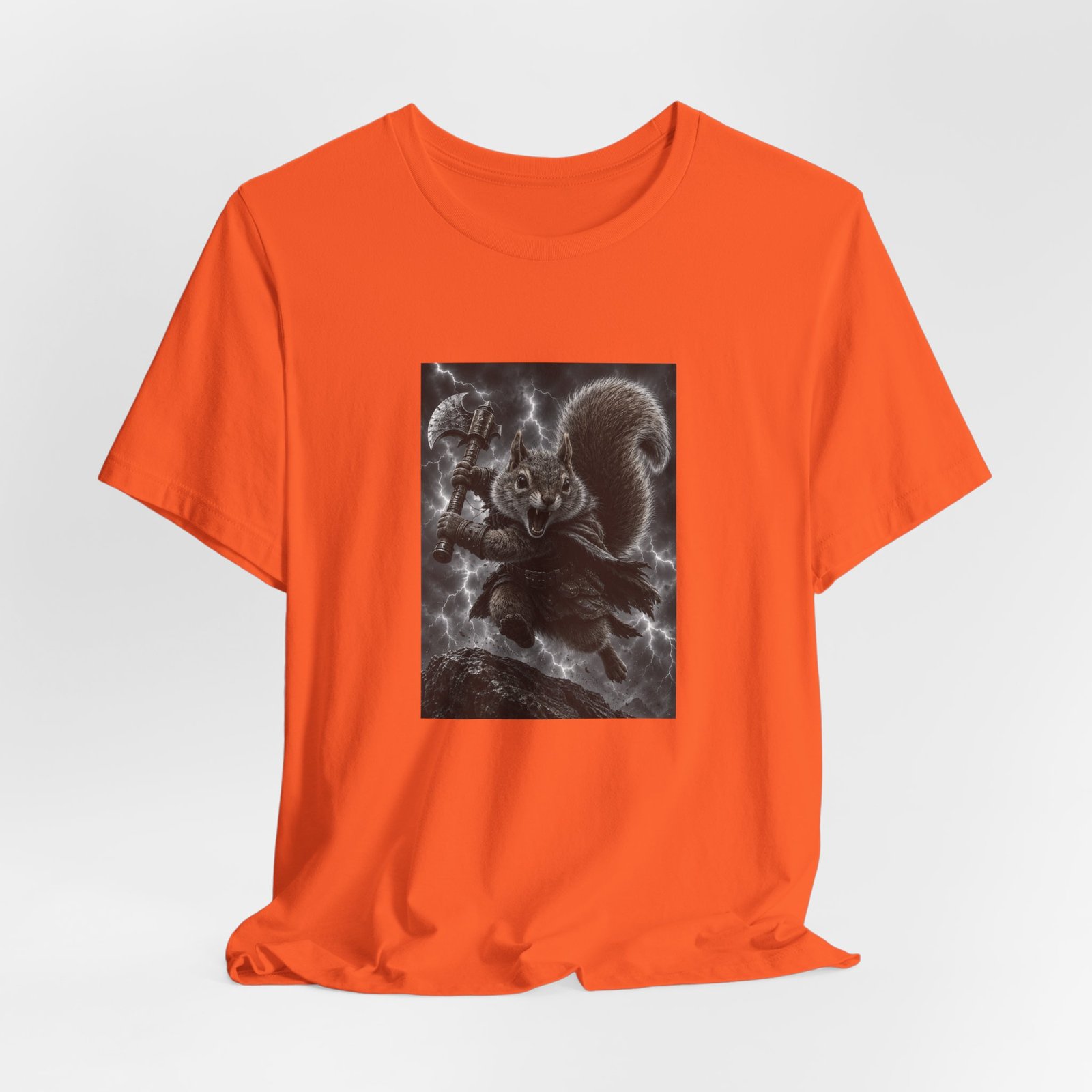 Epic Squirrel Warrior With Axe Graphic Tee - Image 8