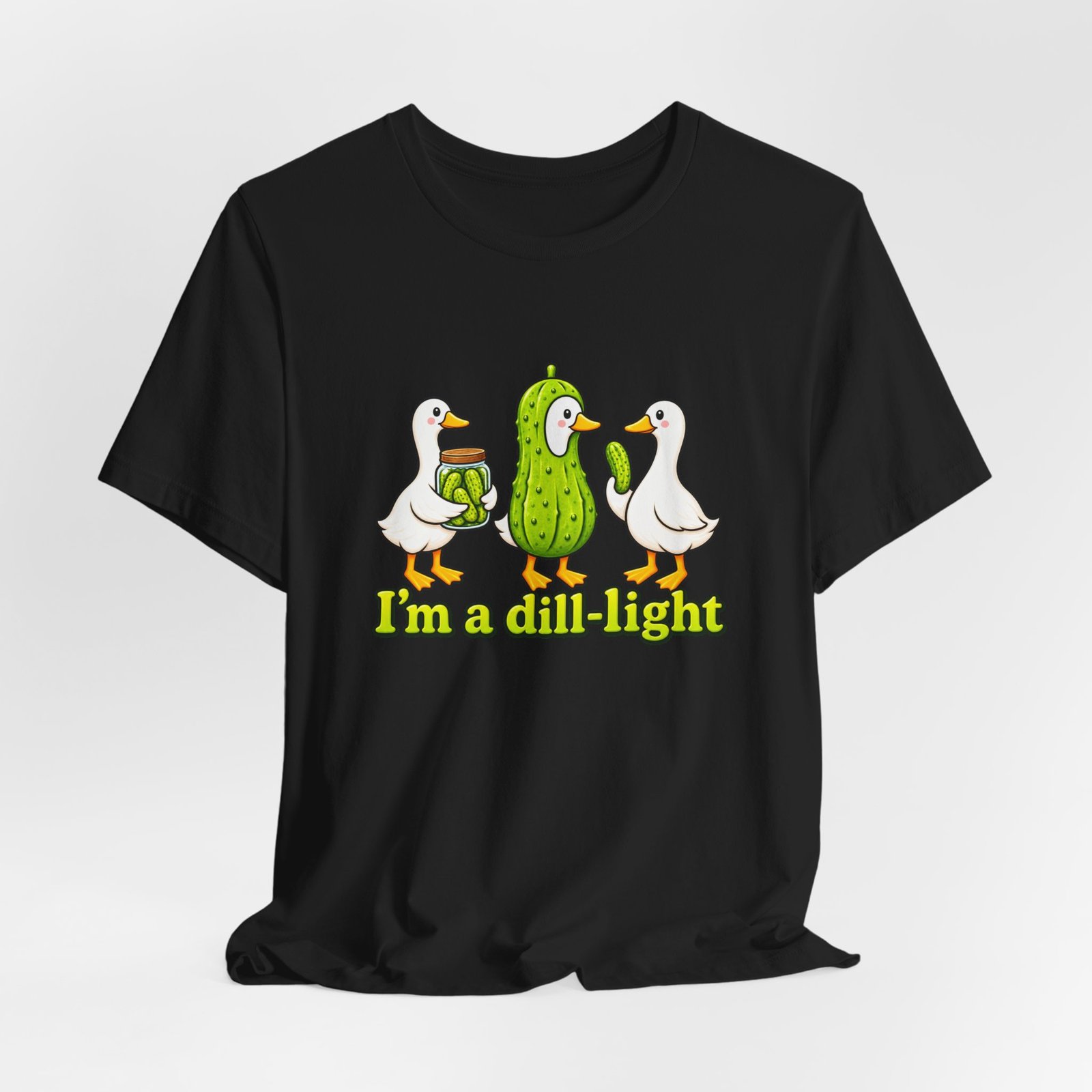 I'm A Dill-Light Funny Goose Pickle Pun Graphic Tee - Image 16