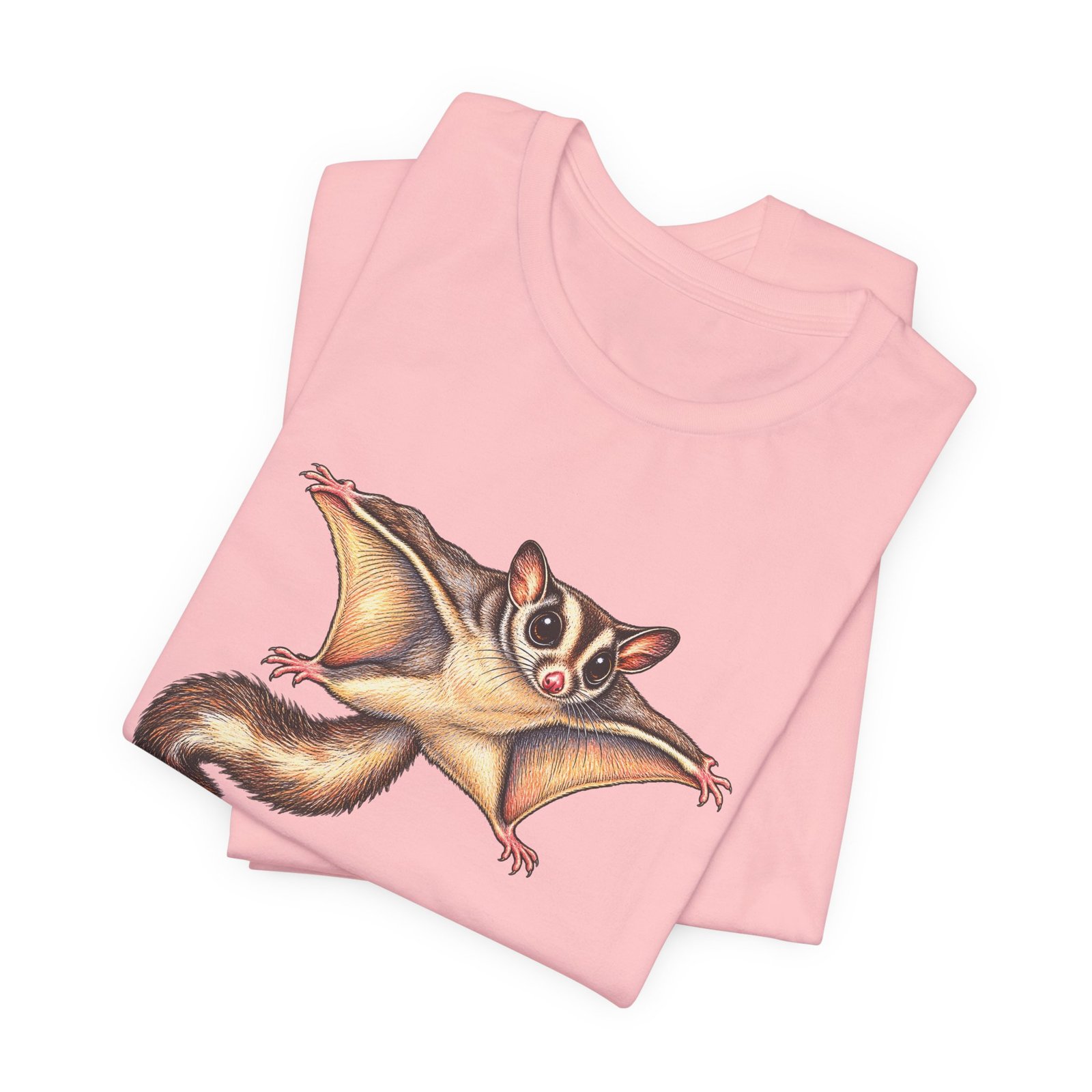 Sugar Glider Mid Glide Squirrel Wildlife Flying Illustration Graphic Tee - Image 43