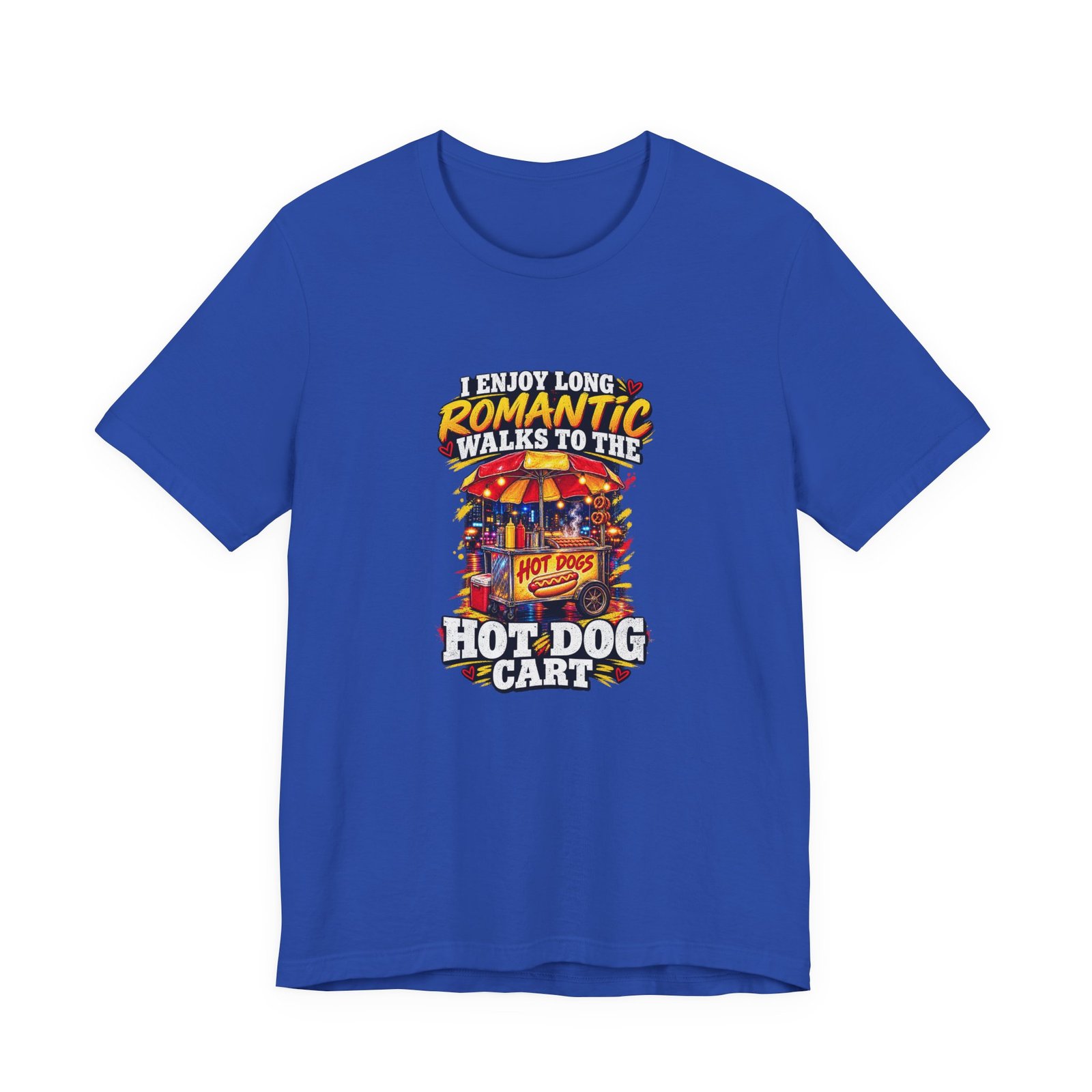 Romantic Walks To The Hot Dog Cart Graphic Tee - Image 29