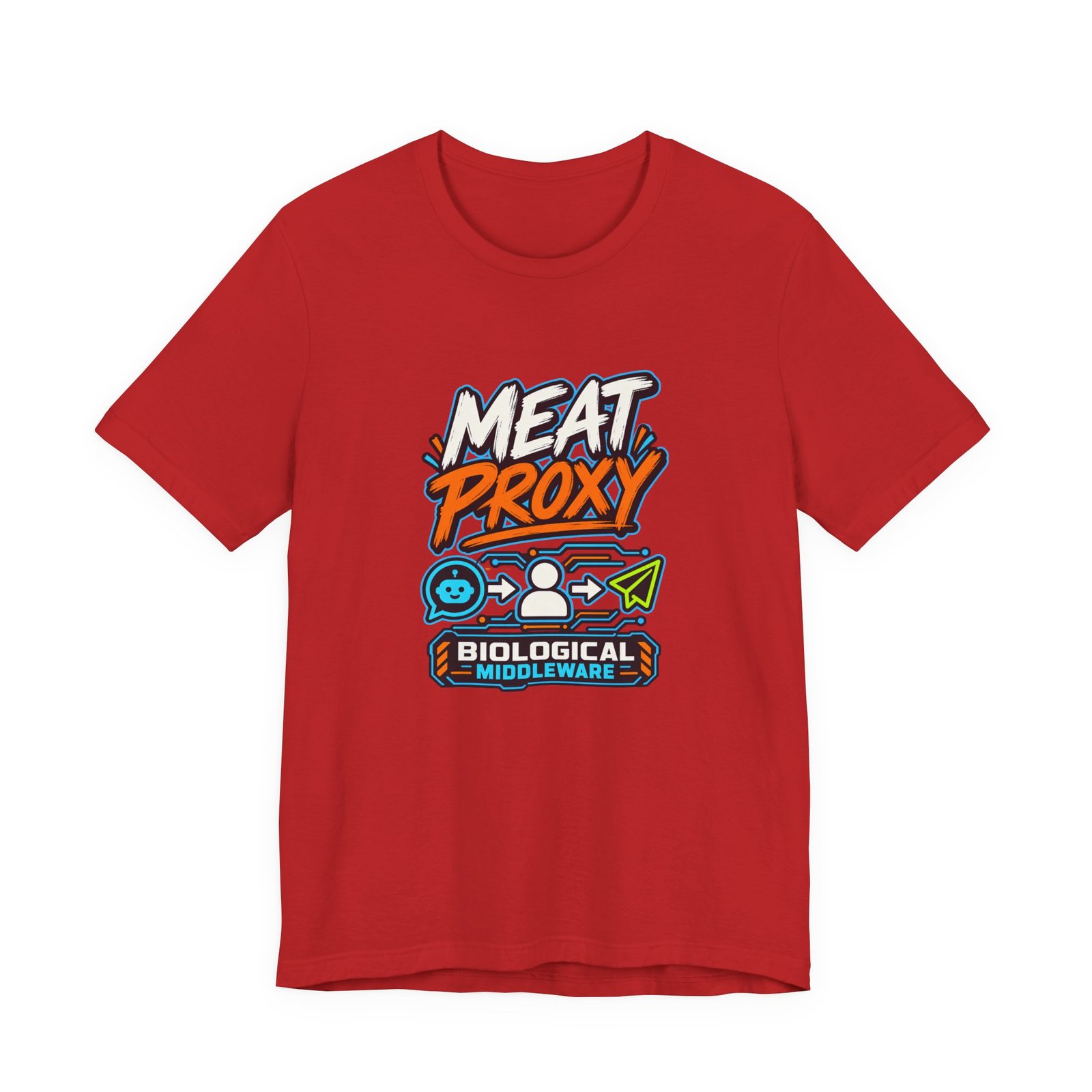 Meat Proxy Human AI Relay Graphic Tee - Image 45