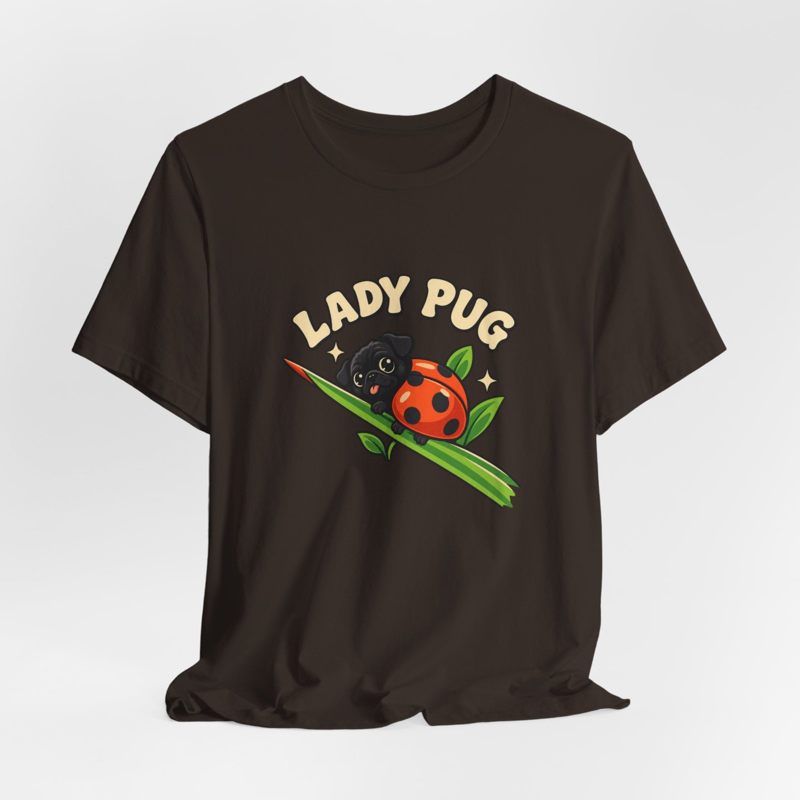 Lady Pug Cute Ladybug Dog Pun Graphic Tee - Image 12