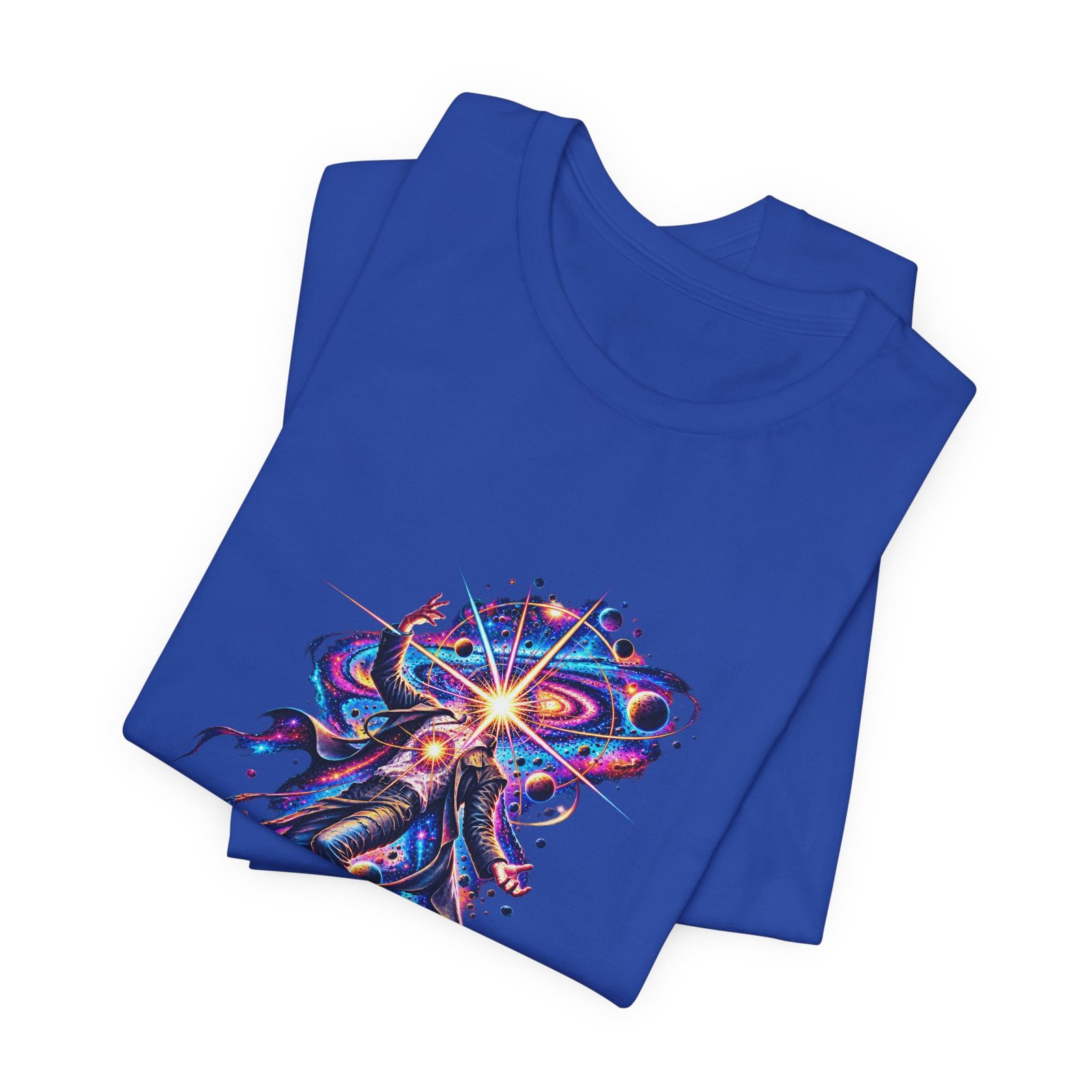 Cosmic Awakening Starburst Human Figure Graphic Tee - Image 19