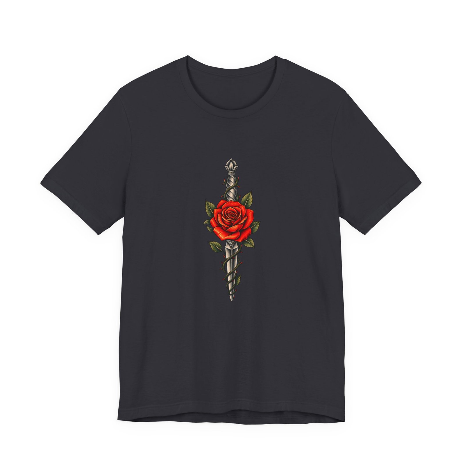 Rose Thorny Dagger Graphic Tee - Image 21