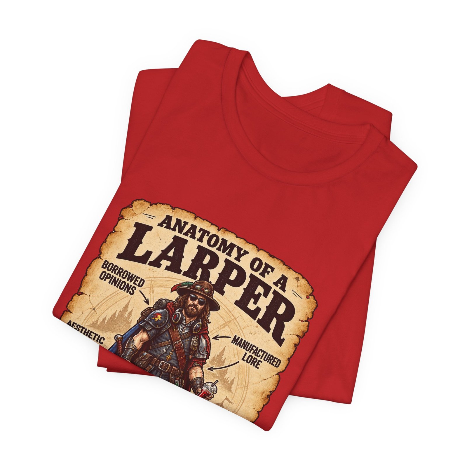 Anatomy Of A Larper Field Reference Humor Graphic Tee - Image 47