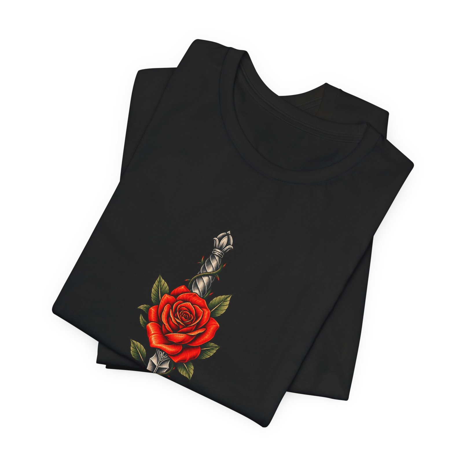 Rose Thorny Dagger Graphic Tee - Image 15