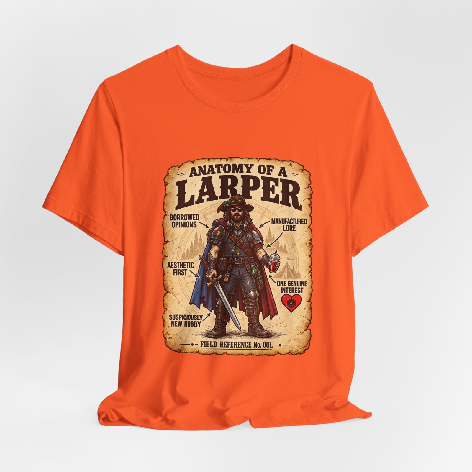 Anatomy Of A Larper Field Reference Humor Graphic Tee - Image 8