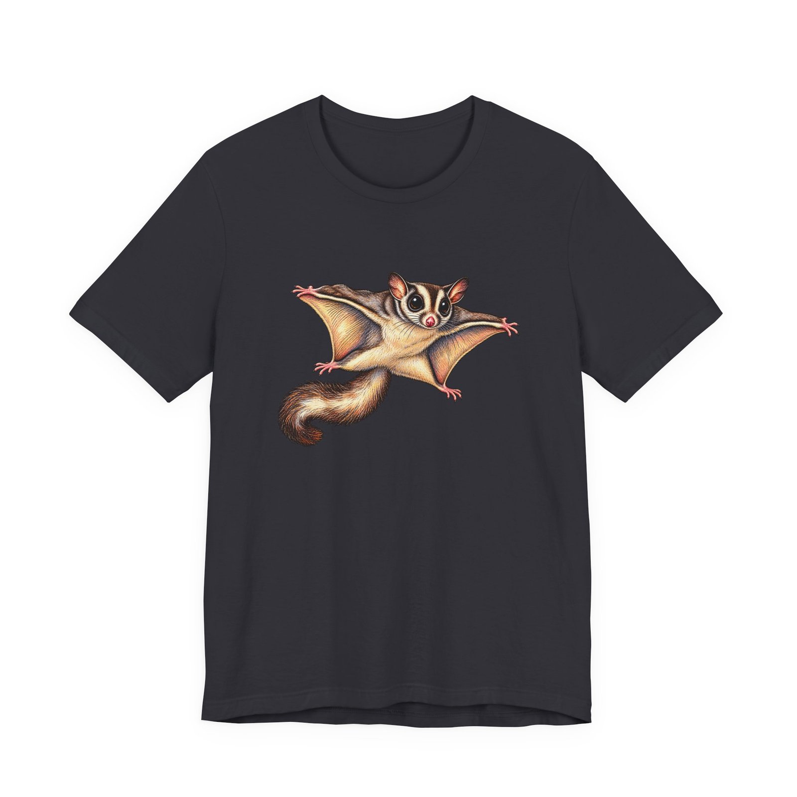 Sugar Glider Mid Glide Squirrel Wildlife Flying Illustration Graphic Tee - Image 21