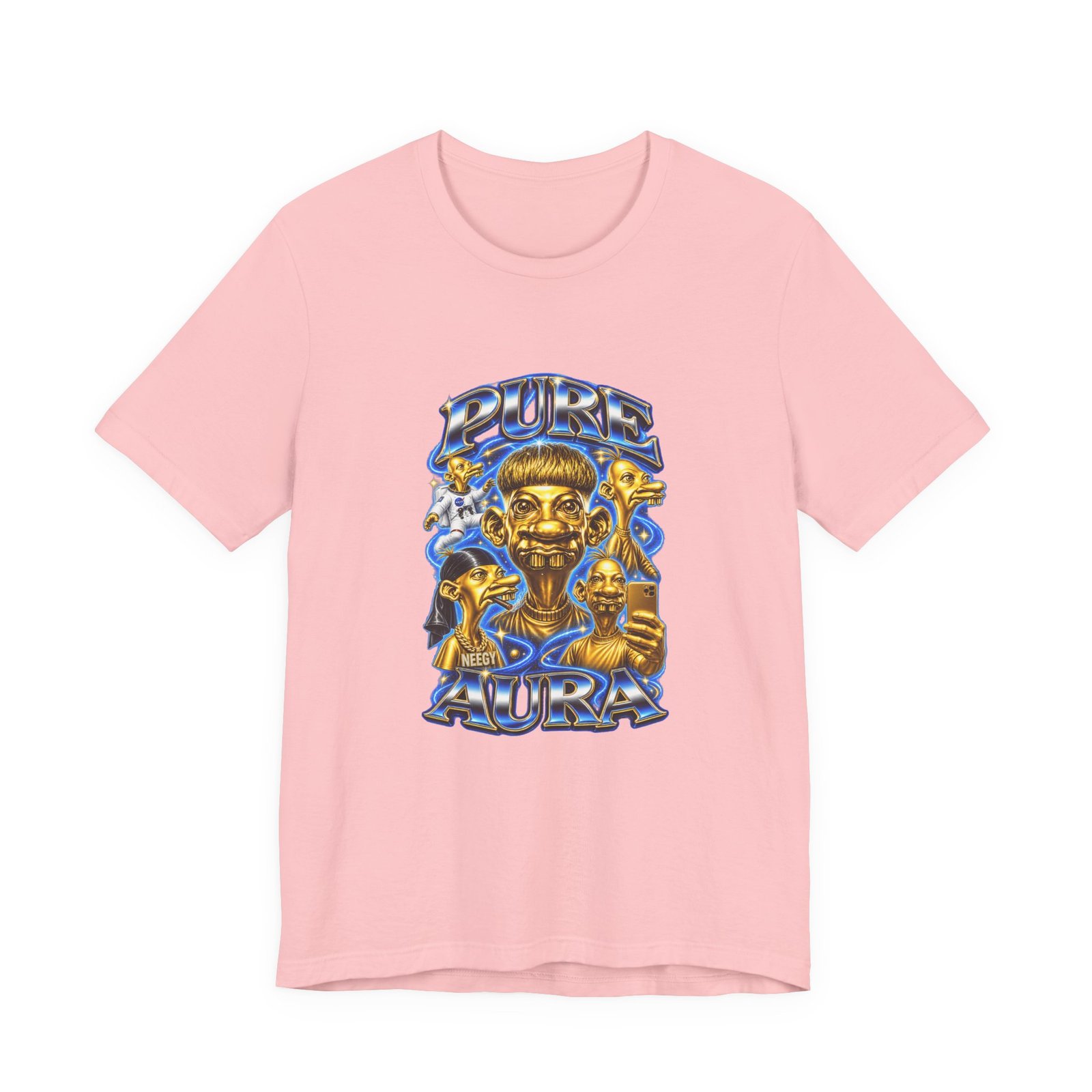 Pure Charisma Aura Neegy Cosmic Selfie Charisma Graphic Tee - Image 41