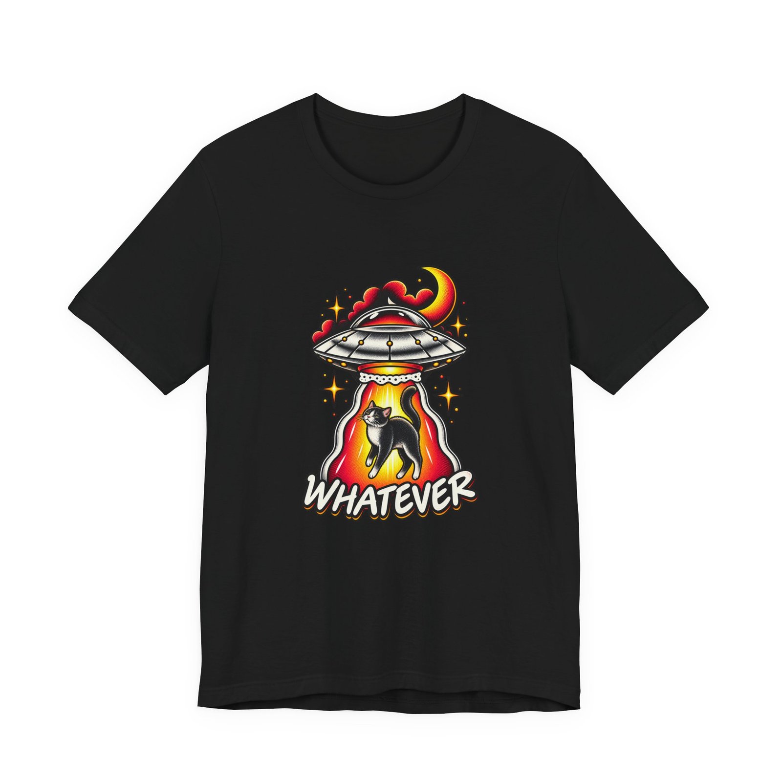 Whatever Spaceship Cat Graphic Tee - Image 13