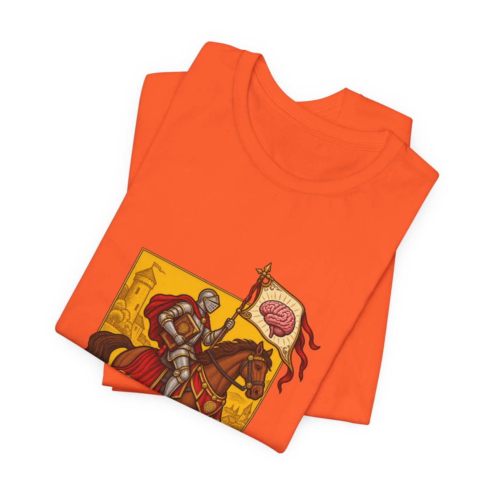 Sir Rebral Cerebral Knight Brain Banner Tee - Image 7