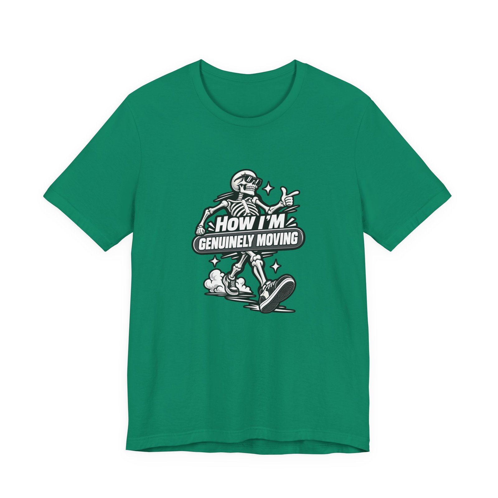 How Im Genuinely Moving Funny Skeleton Halloween Graphic Tee - Image 25