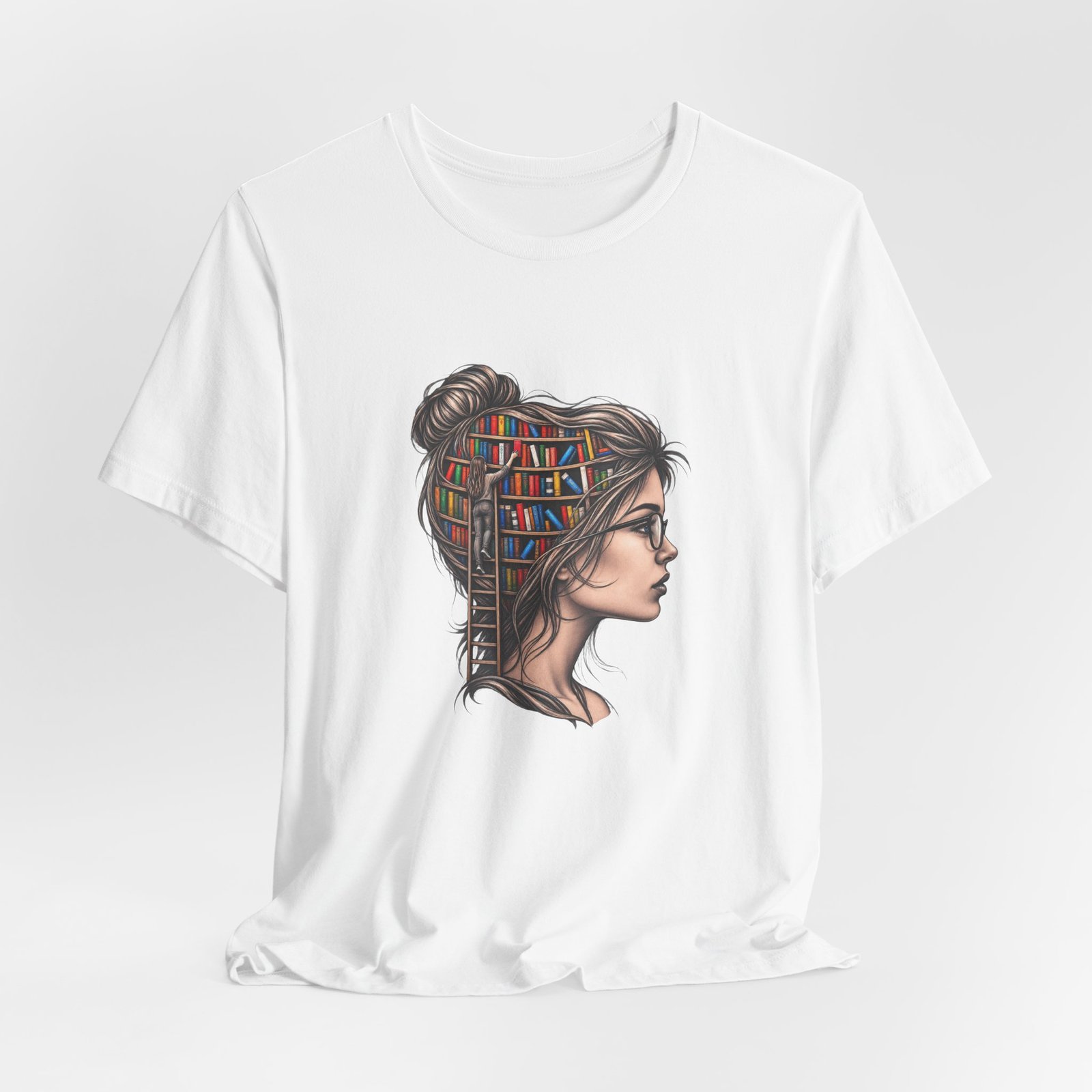 Library Mind Book Reader Graphic Tee - Image 4